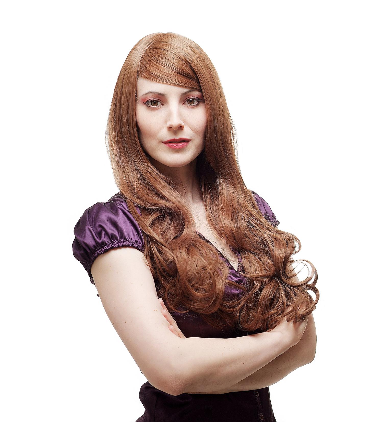 WIG ME UP Women's Long Sexy Wavy Wig - Light Brown 60 cm (Model 3445-KII30) - Perfect for Every Occasion - Buy Online on GoSupps.com