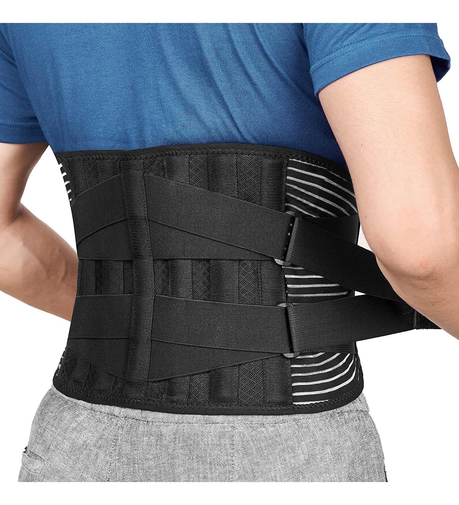 Double Pull Back Lumbar Belt - Orthopedic Waist Trainer for Men & Women | Spine Decompression Corset for Back Pain Relief | Available in Black (S XL) - Buy Online on GoSupps.com