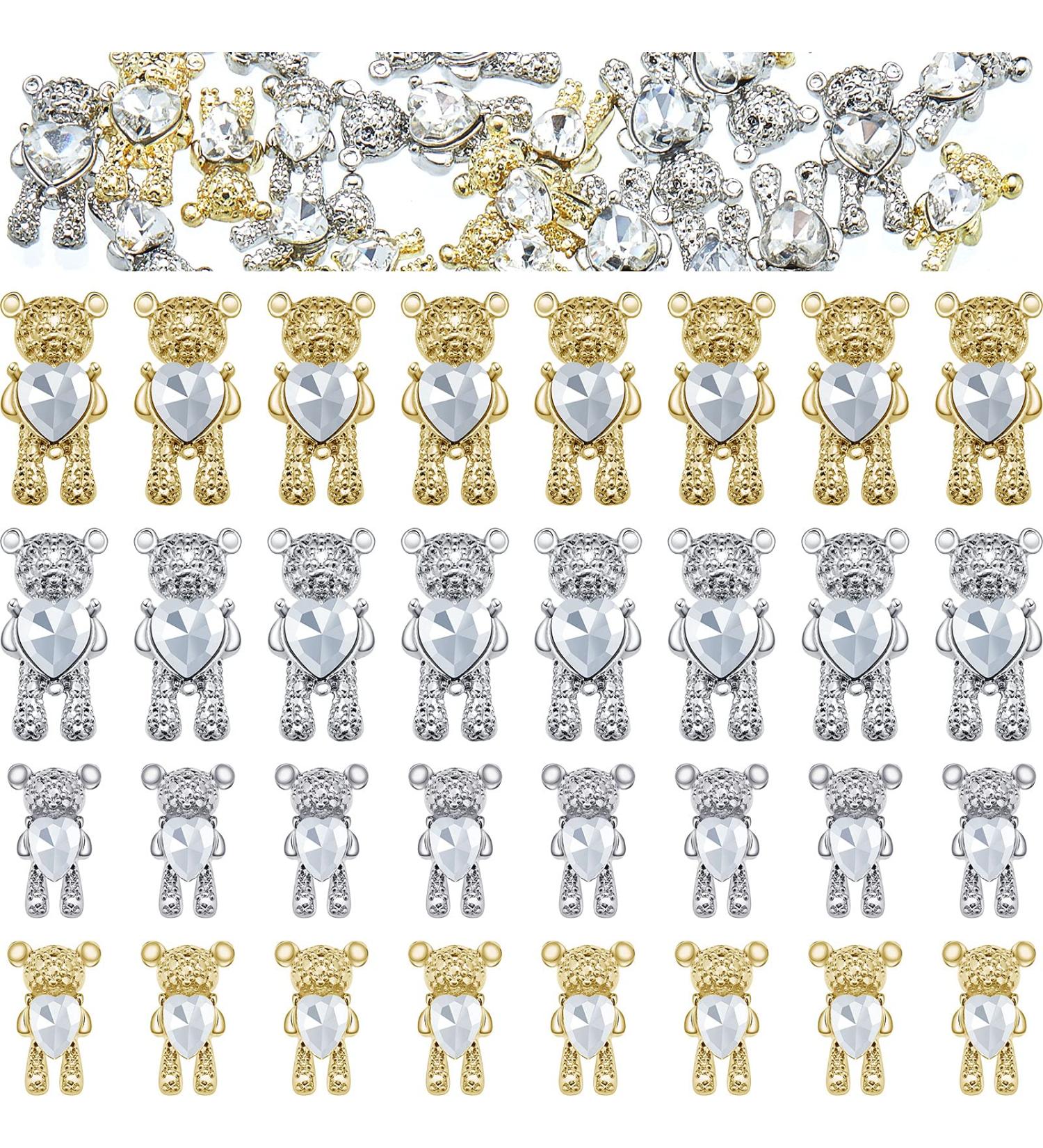 60 Pieces Bear Nail Art Decoration - Cute 3D Crystal Rhinestone Bear Shaped Ornaments for DIY Nail Art & Crafts - Manicure Tips Decoration - Pack of 1 - Buy Online on GoSupps.com