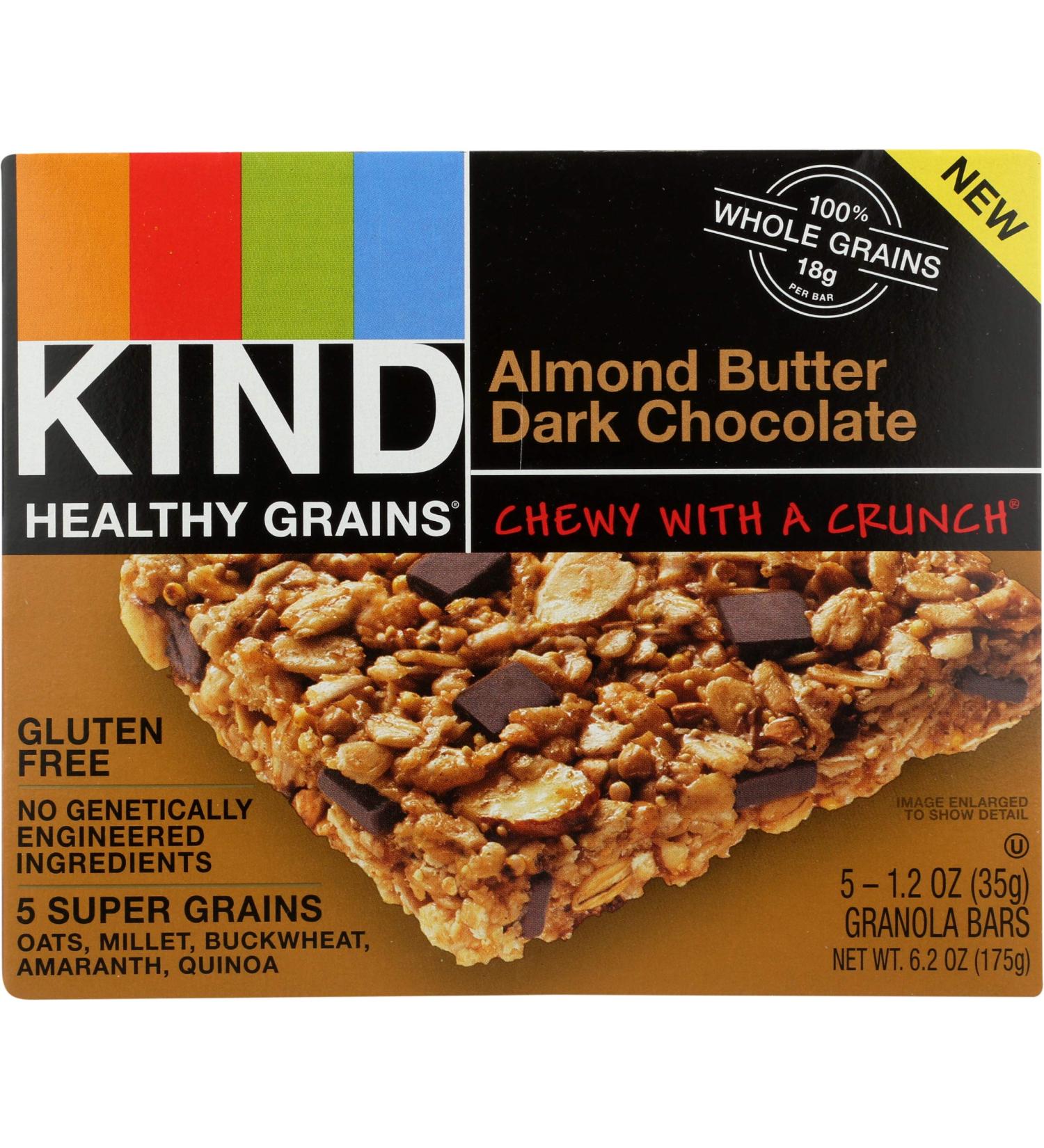 KIND Healthy Grains Almond Butter Dark Chocolate - 6.2 Oz | Nutritious Snack - Buy Online on GoSupps.com