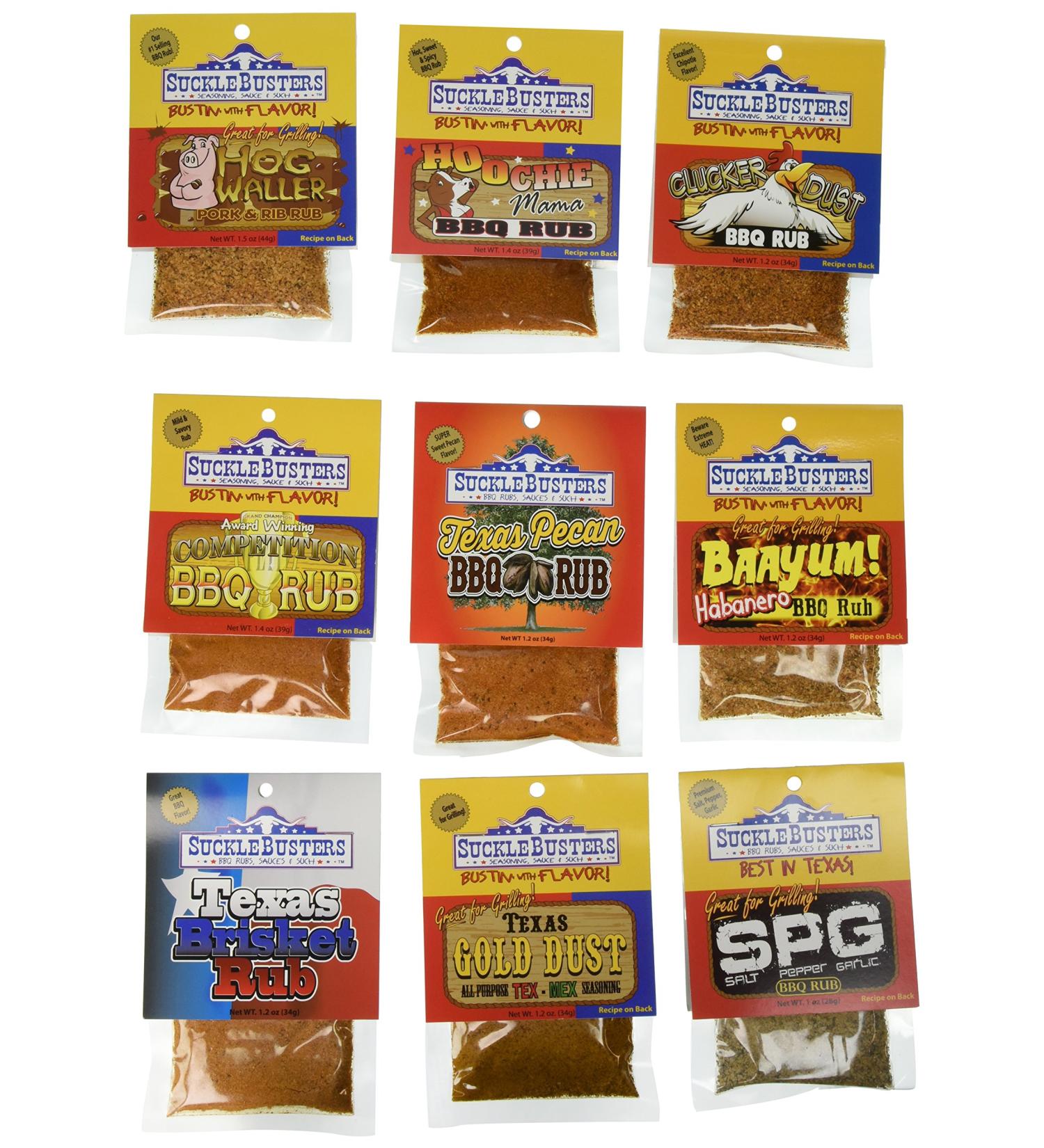 SuckleBusters Alamo BBQ Rub Sampler Gift Box - Buy Online on GoSupps.com