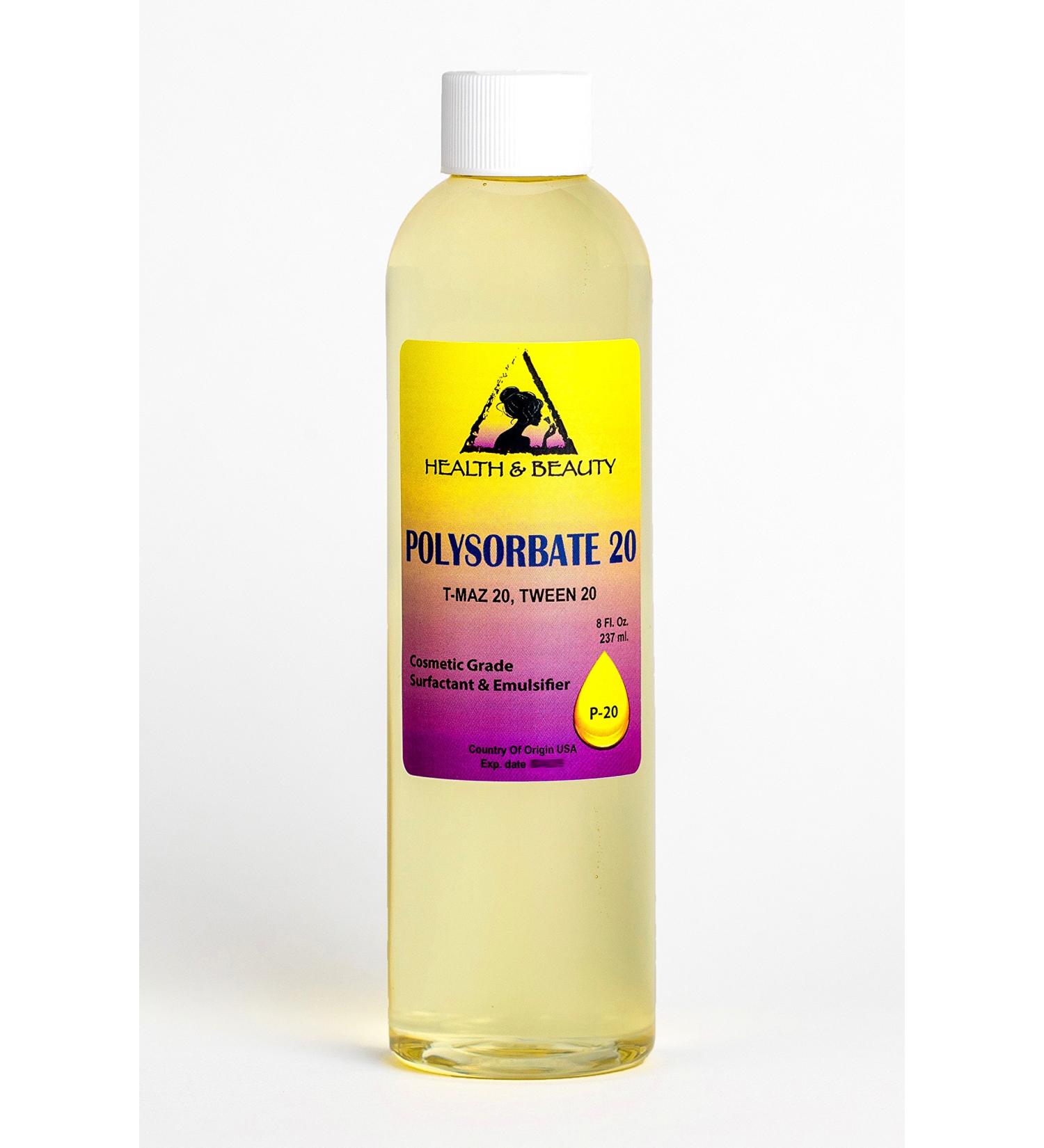 Polysorbate 20 T-MAZ 20 Tween 20 Solubilizer Surfactant & Emulsifier 100% Pure 8 oz 237 ml - Buy Online on GoSupps.com