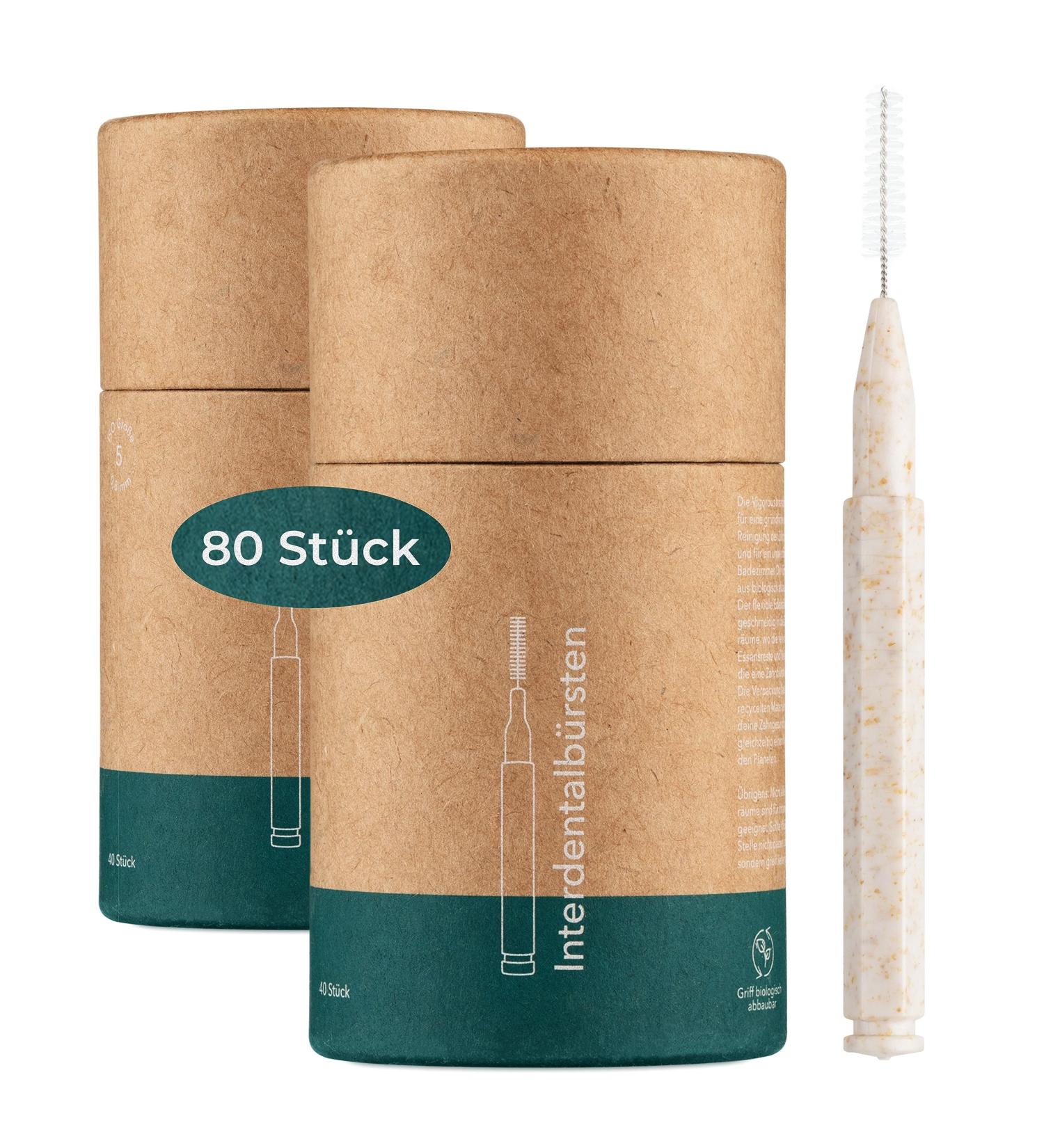Vigorous Sustainable Interdental Brushes - 80 Pack ISO Size 4 (0.7 mm) for Effective Tooth Cleaning - Eco-Friendly Dental Hygiene - Buy Online on GoSupps.com