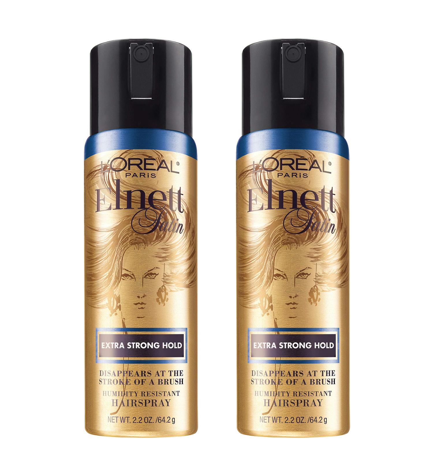 L'Oreal Elnett Satin Hairspray Extra Strong Hold 2.20 oz - Pack of 2 - Buy Online on GoSupps.com