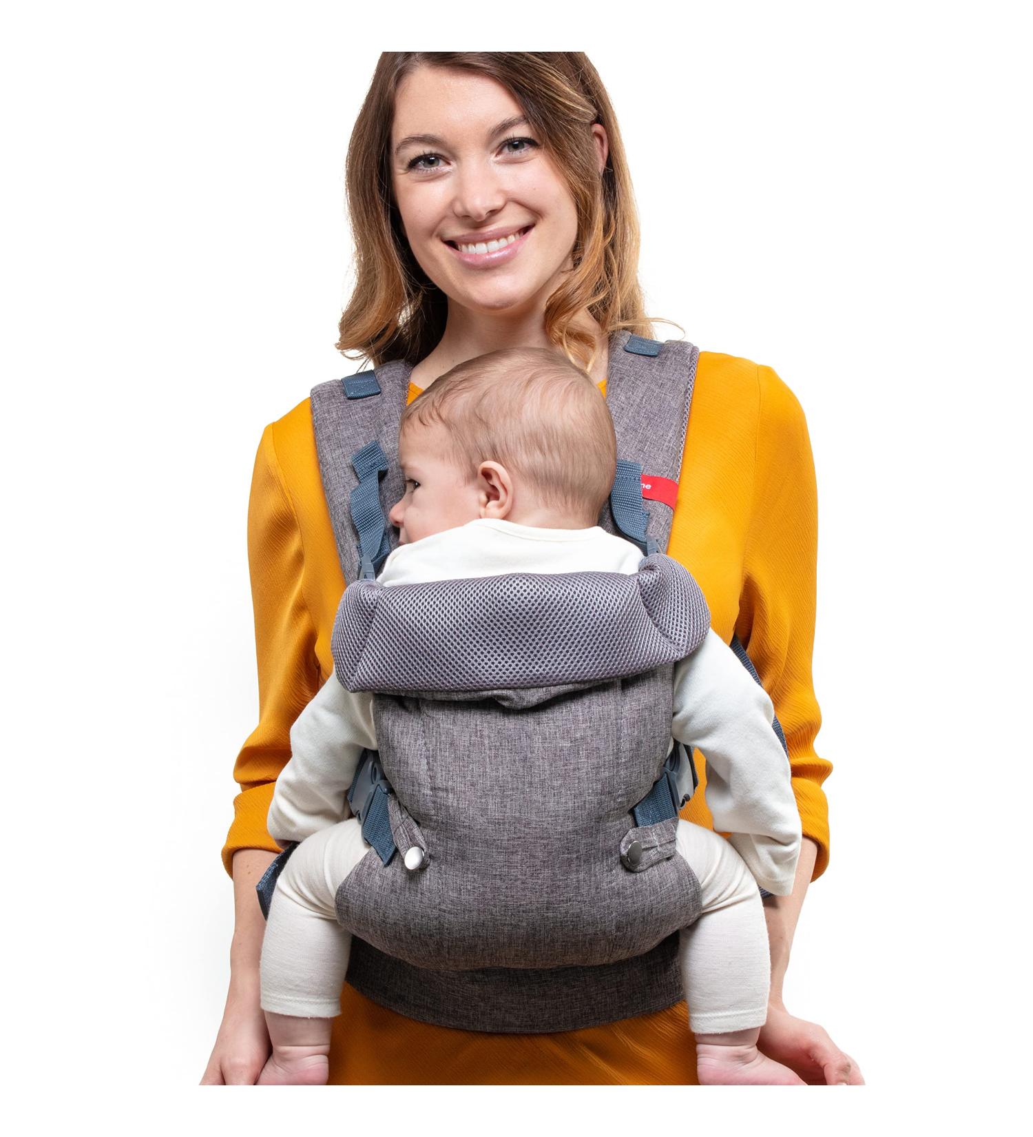 YOU+ME Baby Carrier: 4-in-1 Convertible Infant Carrier for Newborn to Toddler, 8-32 lbs, with Bonus 2-in-1 Bandana Bib (Grey Mesh) - Buy Online on GoSupps.com