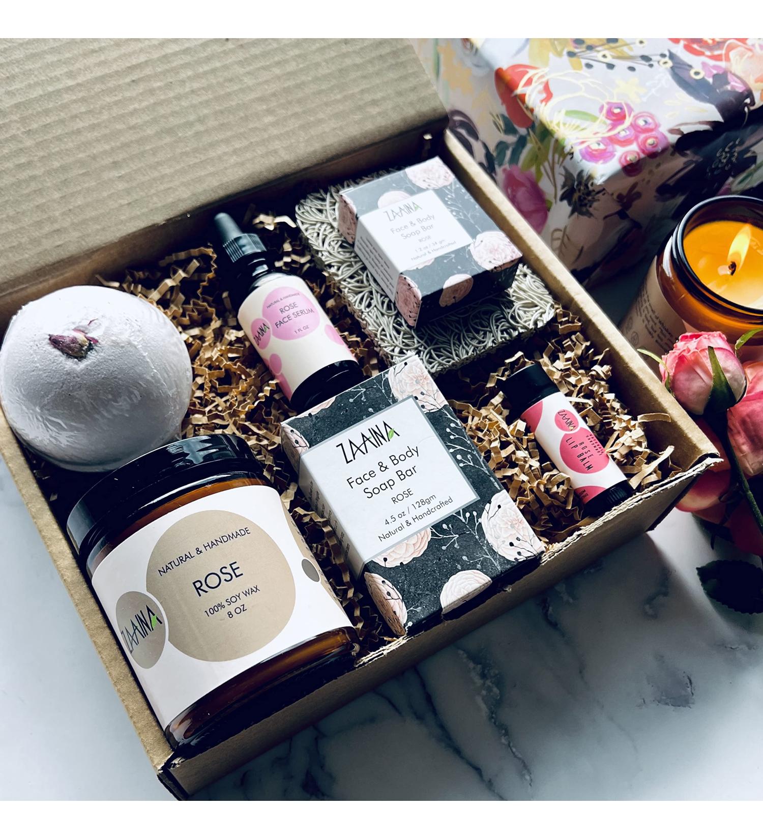 ZAAINA Premium Rose Spa Gift Set for Women - Mother's Day & Birthday Gift - Natural and Clean Luxury Care Package for Relaxation and Pampering - Ideal for Mom, Best Friend, Sister or Wife - Buy Online on GoSupps.com