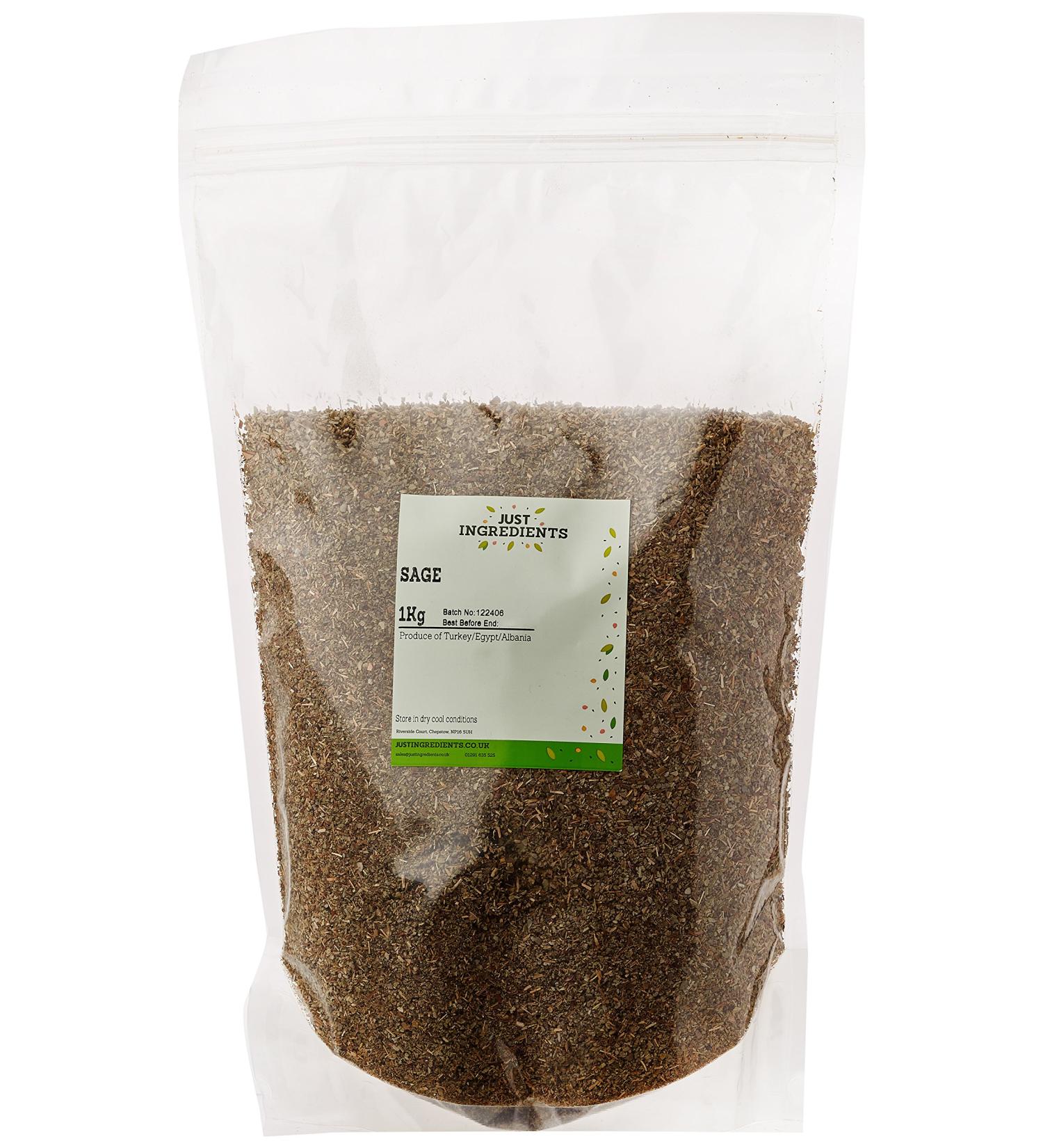 JustIngredients Premier Sage 1kg - Top Quality Sage for Culinary Use - Buy Online on GoSupps.com