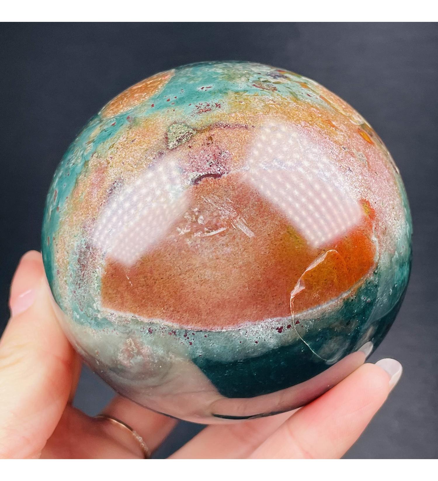 Natural Crystal Rough Gemstones for Decoration Natural Ocean Jasper Sphere Quartz Crystals Gemstones Ball Reiki Fine Home Decoration Aura Crystal Reiki Crystal Stone (Size : 55-60mm) - Buy Online on GoSupps.com