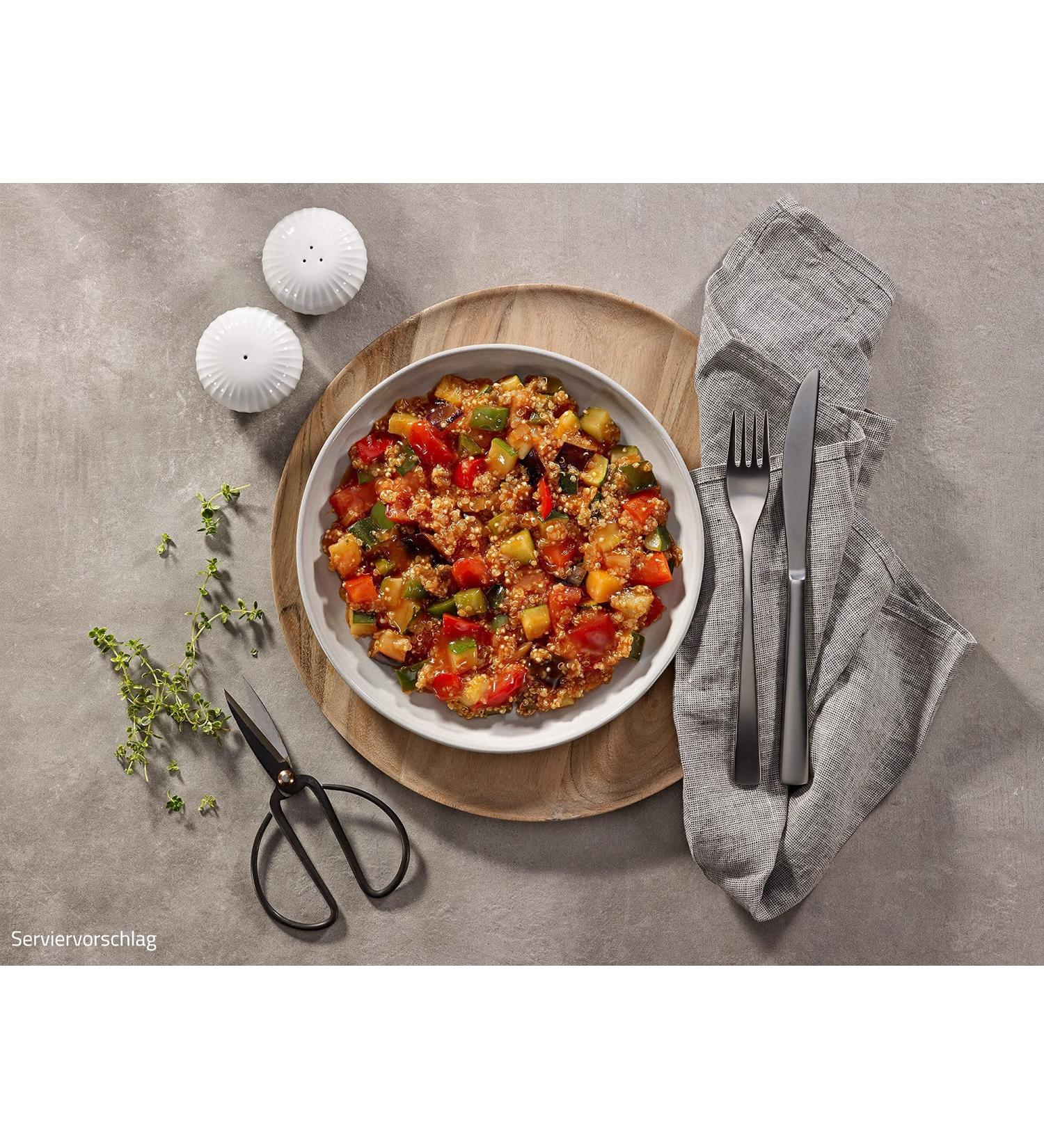 Ration1 RatatouilleM n with white quinoa 4x 400g - 10 years durable!Vegan lactose -free & gluten -free!Simply open and enjoy cold or warm - no further ingredients necessary!1600 g (4 Pack)