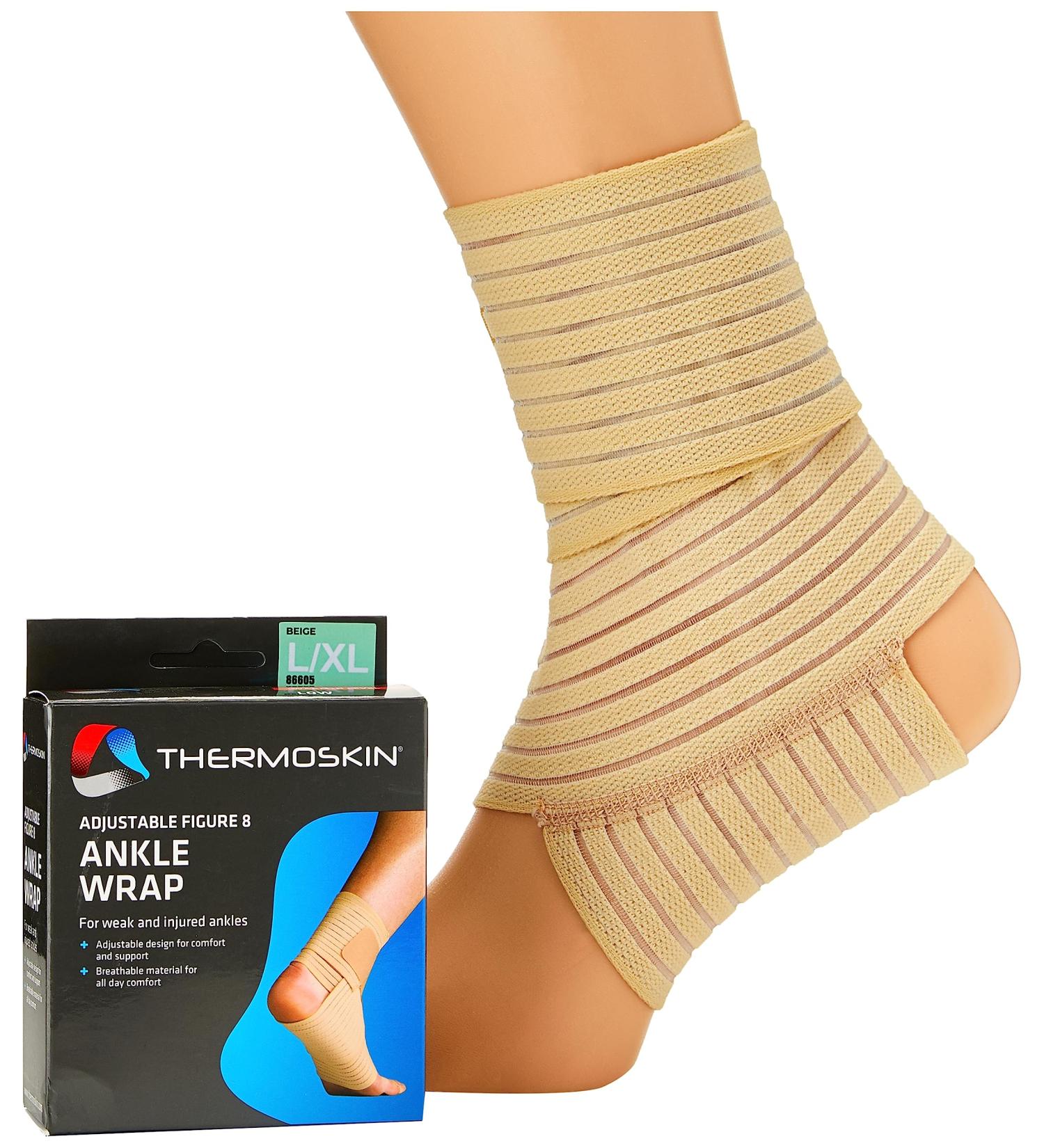 Buy Thermoskin Elastic Ankle Wrap - Beige Large/X-Large | International Shipping Available - Buy Online on GoSupps.com