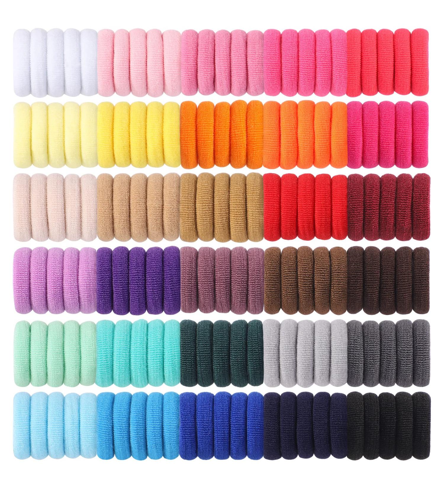 Jollybows 300 PCS Colorful Mini Hair Ties for Girls Elastic Hair Accessories for Toddlers Babies & Children 30 Vibrant Colors (1 inch / 2.5 cm) - Buy Online on GoSupps.com