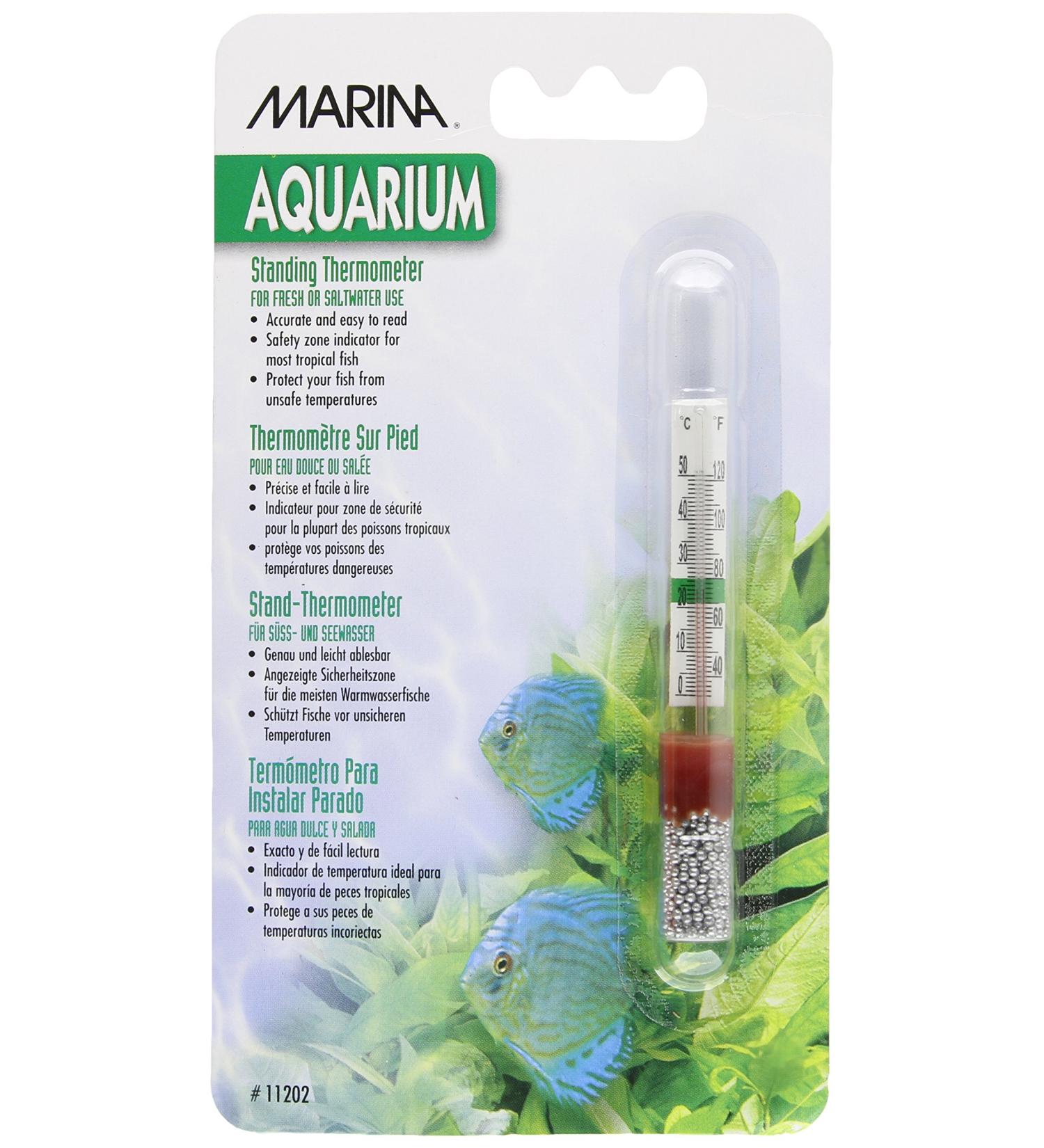 Marina Standing Thermometer - Fahrenheit and Celsius Aquarium Thermometer | 11202 - Buy Online on GoSupps.com