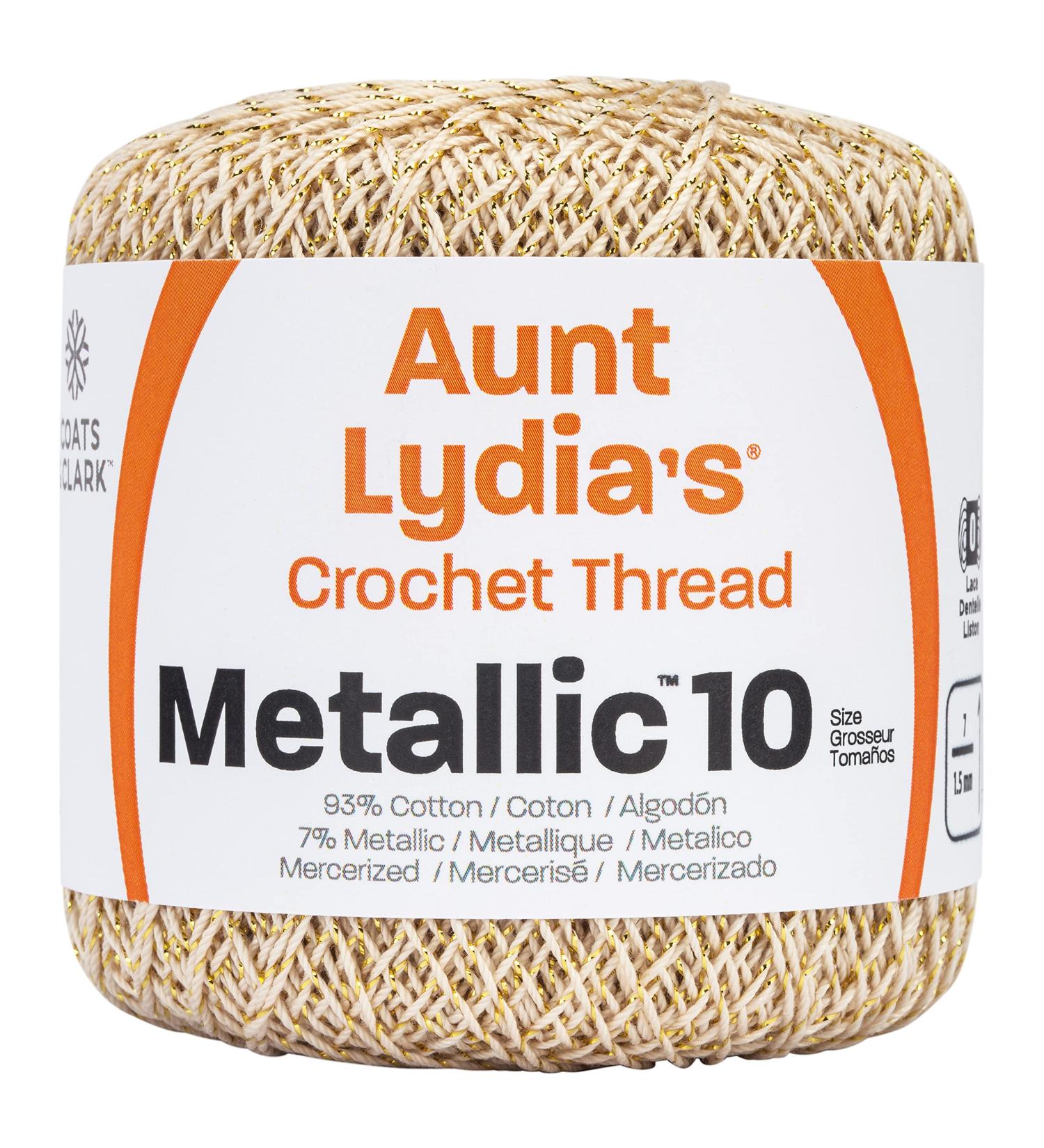 Coats Crochet Metallic Thread in Natural/Gold - Premium Quality Yarn for Stunning Crochet Projects - Buy Online on GoSupps.com