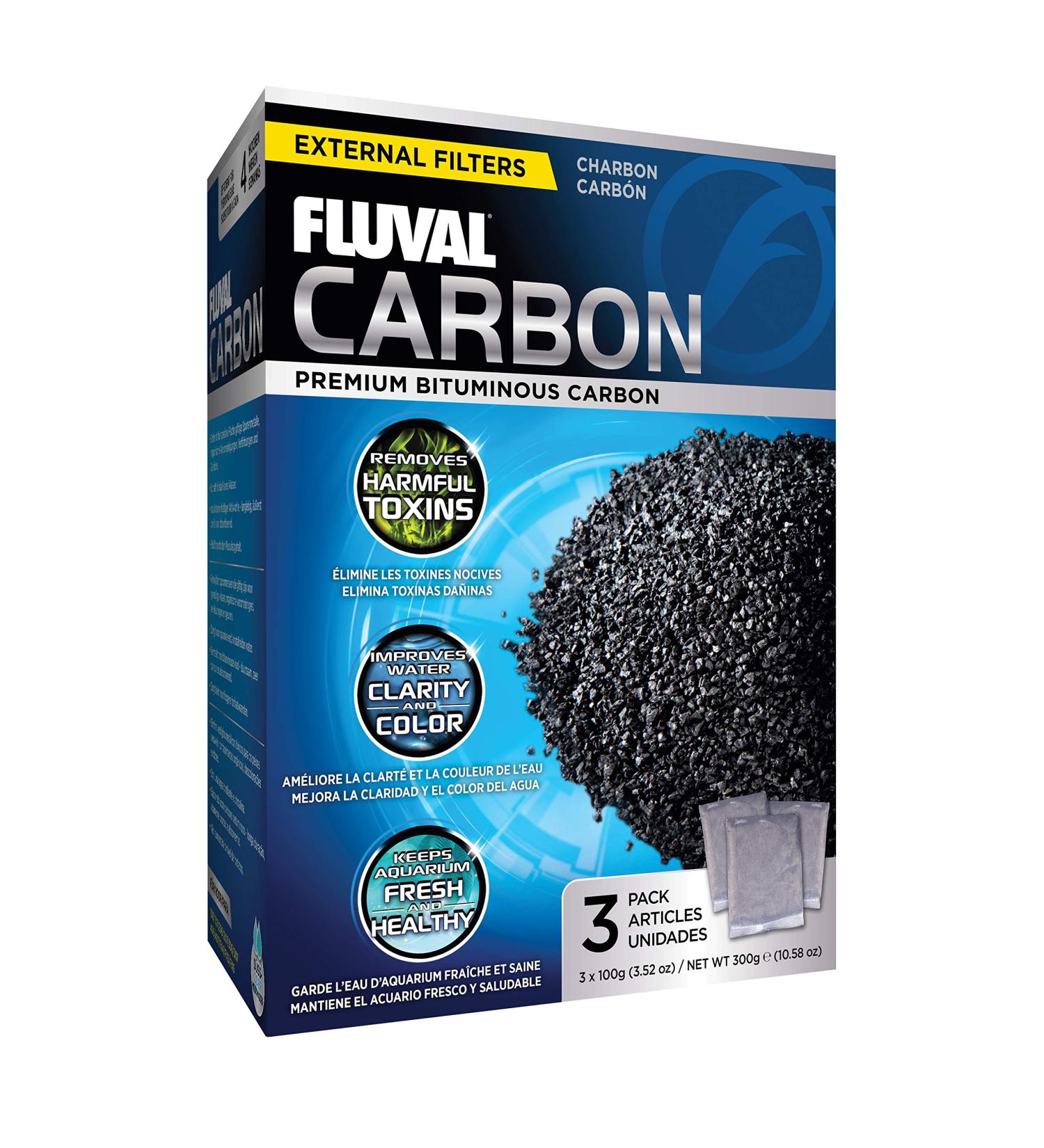 Fluval Carbon Filter Media 3.5 oz - Premium Aquarium Filter for Crystal Clear Water - Buy Online on GoSupps.com