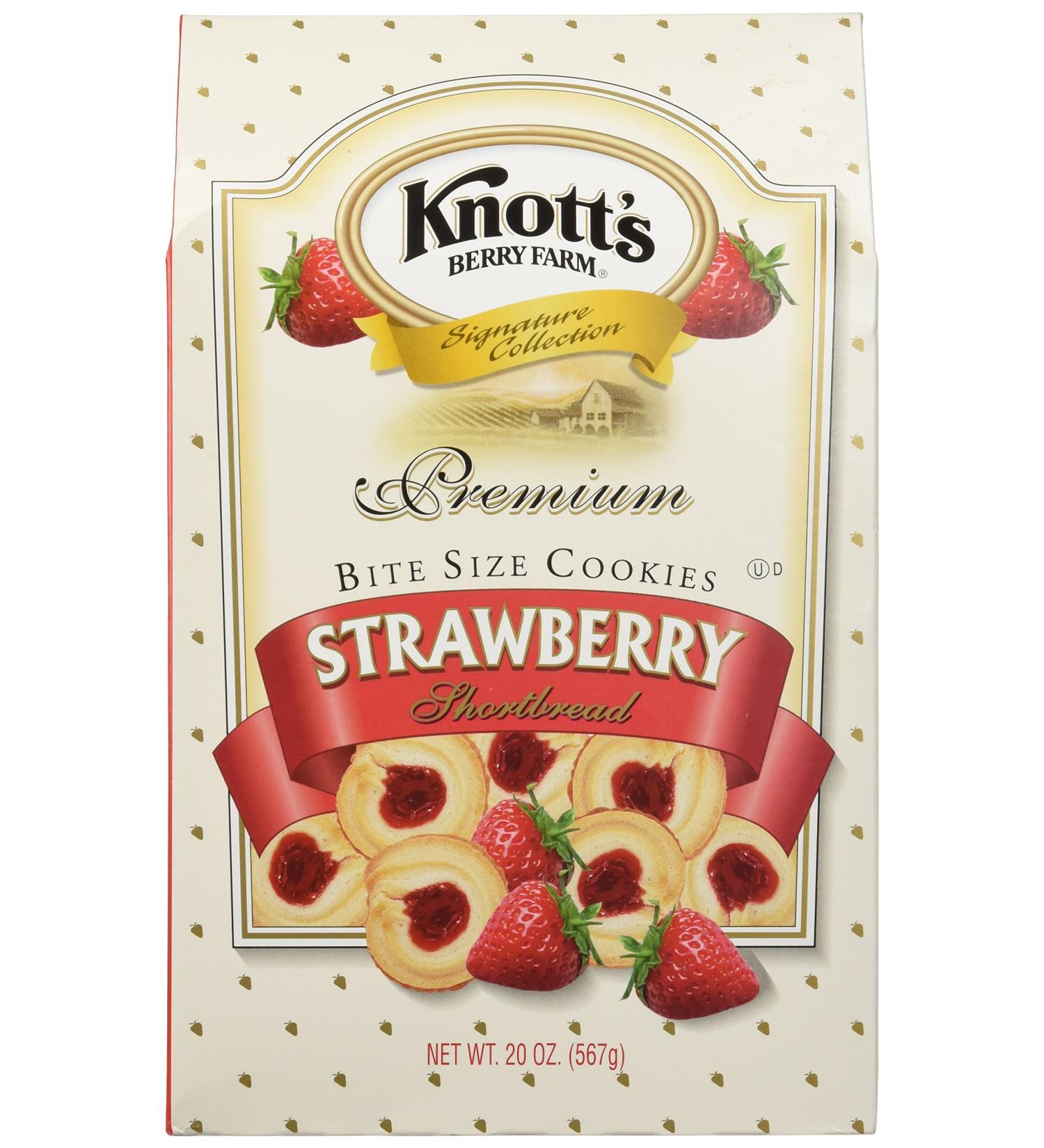 Knott's Berry Farm Premium Strawberry Shortbread Cookies - 20 oz Gift Box - Buy Online on GoSupps.com