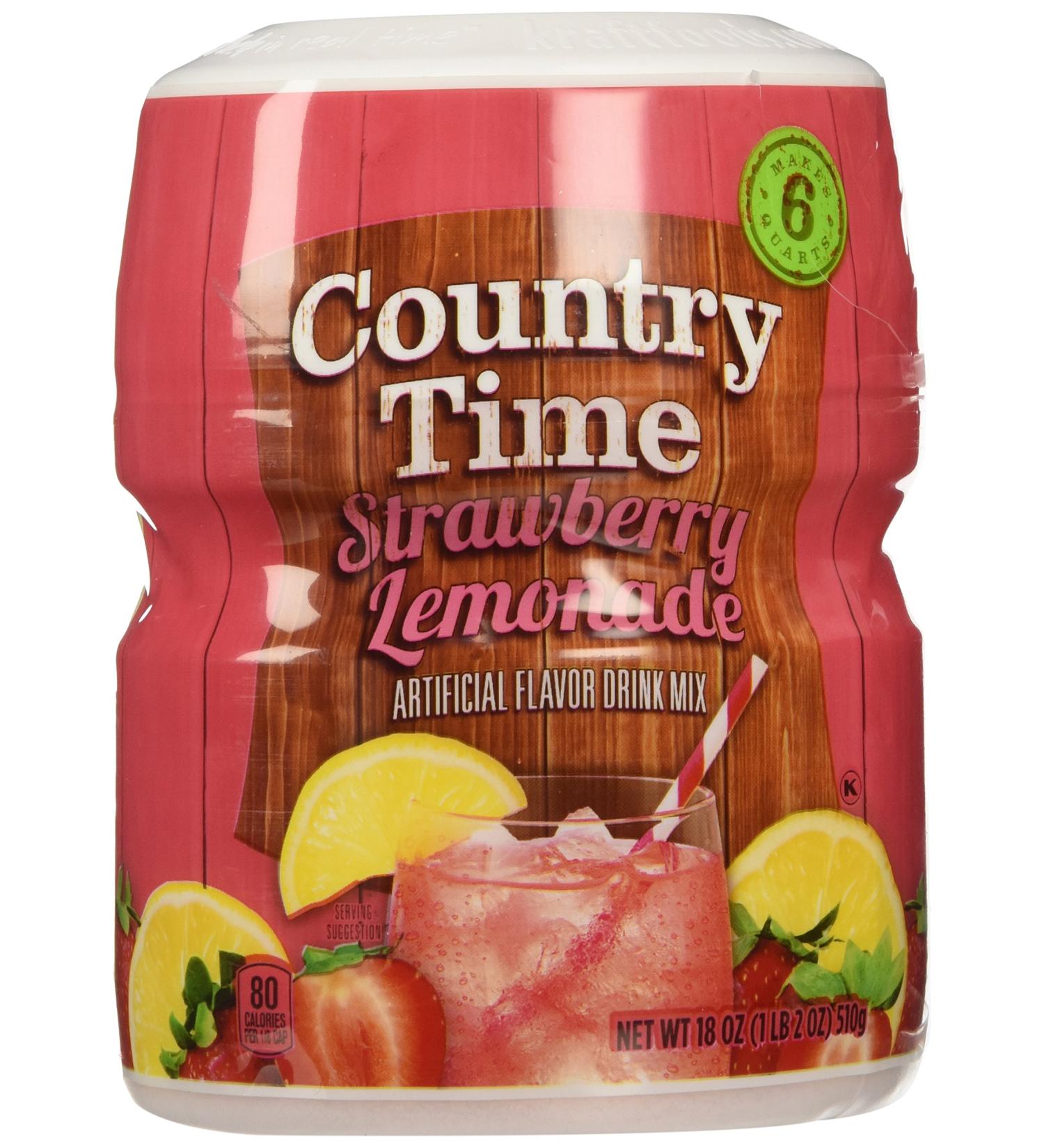 Country Time Strawberry Lemonade Drink Mix 18 oz | Refreshing Summer Drink Mix - Buy Online on GoSupps.com