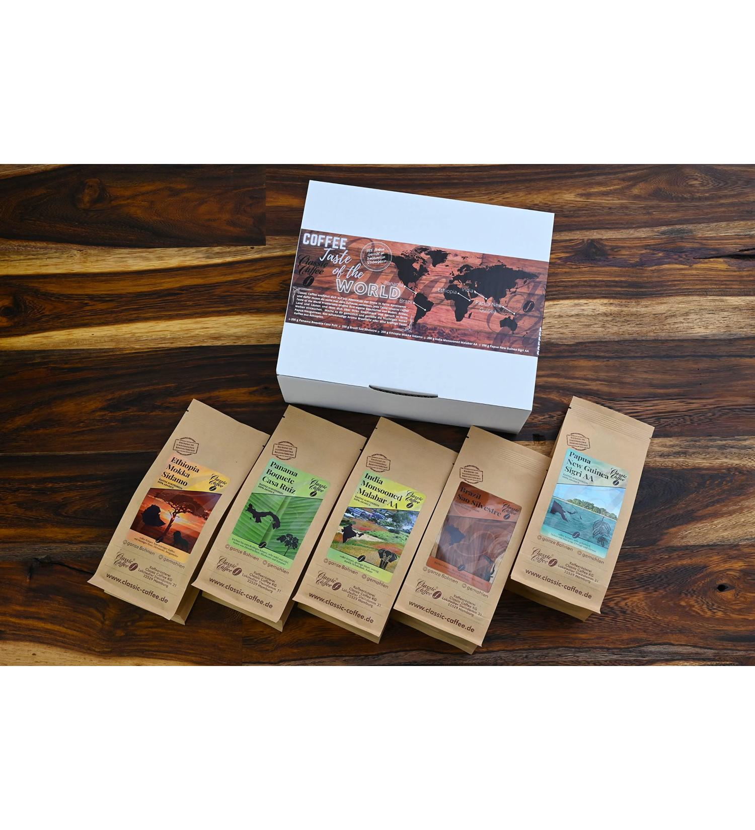  Classic Caffee Classic Caffee - Premium Coffee Tasting Kit - 5 x 200g - Gift for Coffee Lovers - 100% Arabica - Buy Online on GoSupps.com