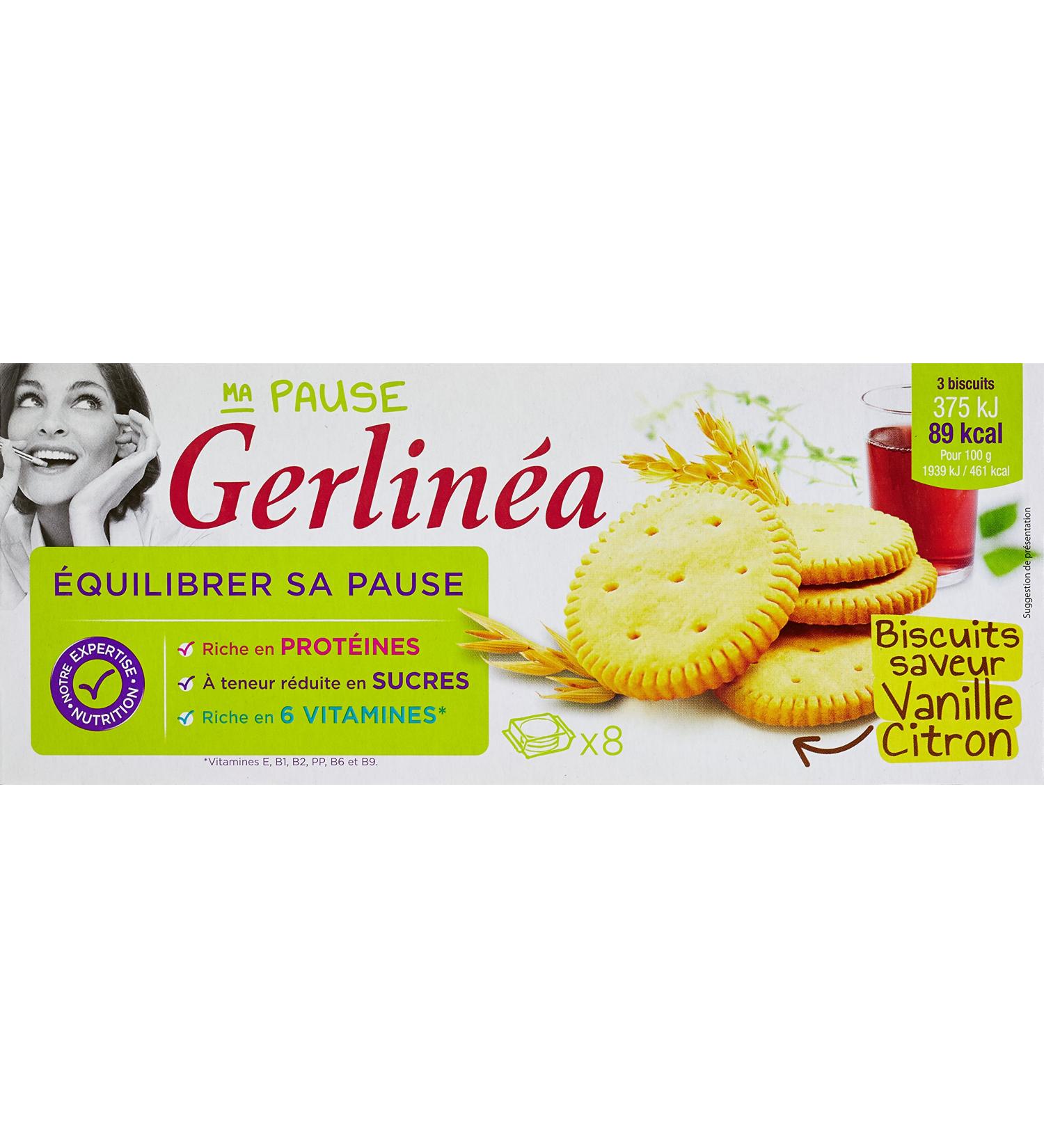  Gerlin a Gerlinea Biscuits Vanilla/Lemon Flavour 8 Sachets of 3 Biscuits 6.5 g - 156 g - Buy Online on GoSupps.com