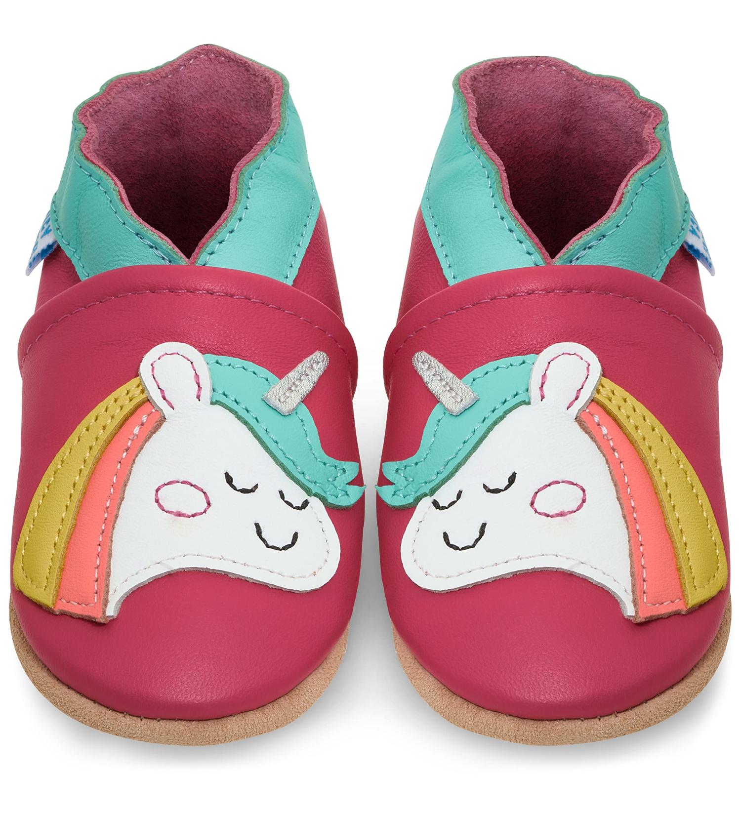 Soft Sole Leather Toddler Baby Shoes for Girls and Boys - Unicorn Design (6-12 Months) - Buy Online on GoSupps.com
