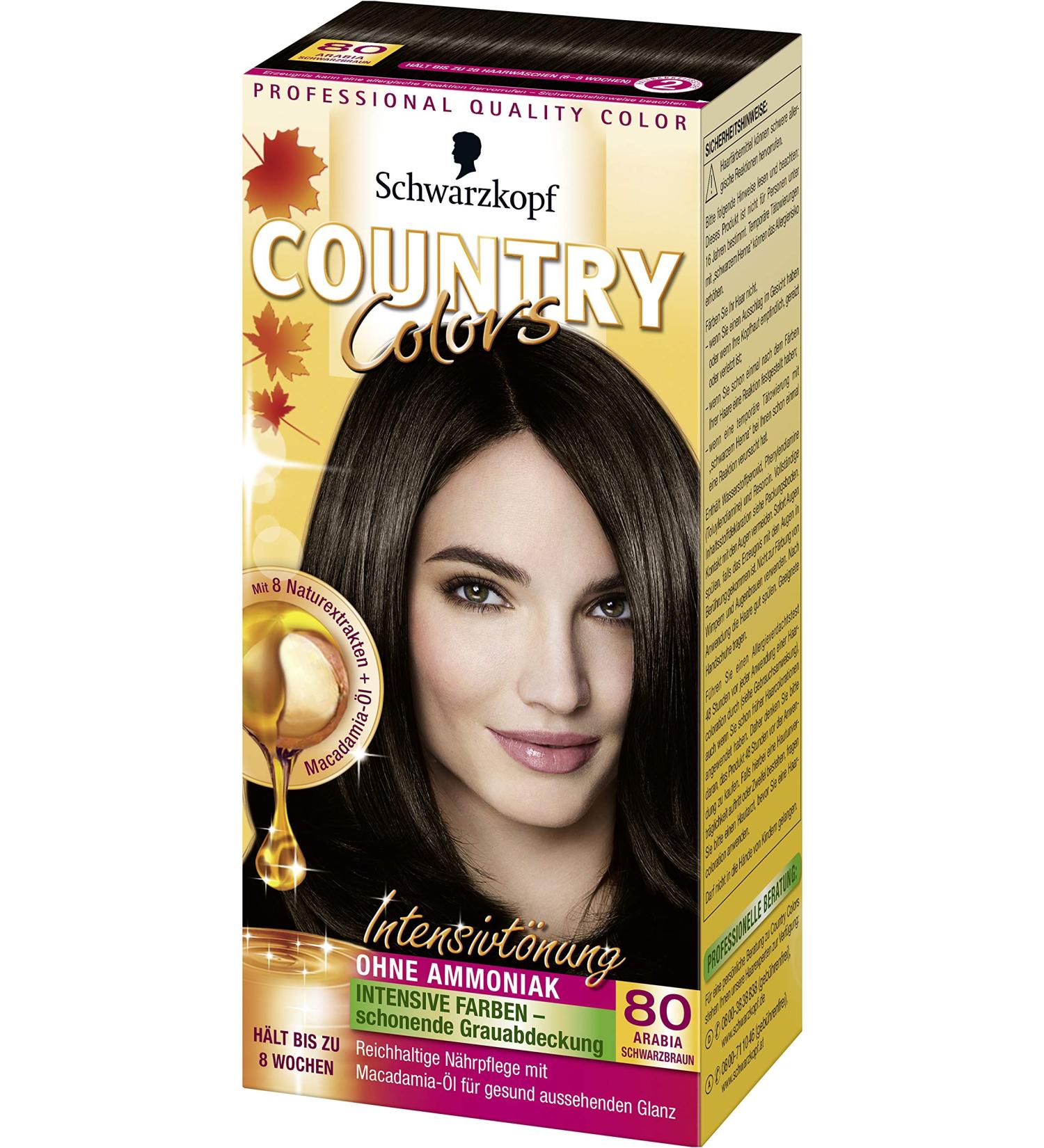 Schwarzkopf Country Colors Intensive Tint 80 Arabia Black Brown - 122.5 ml | International Shipping Available - Buy Online on GoSupps.com