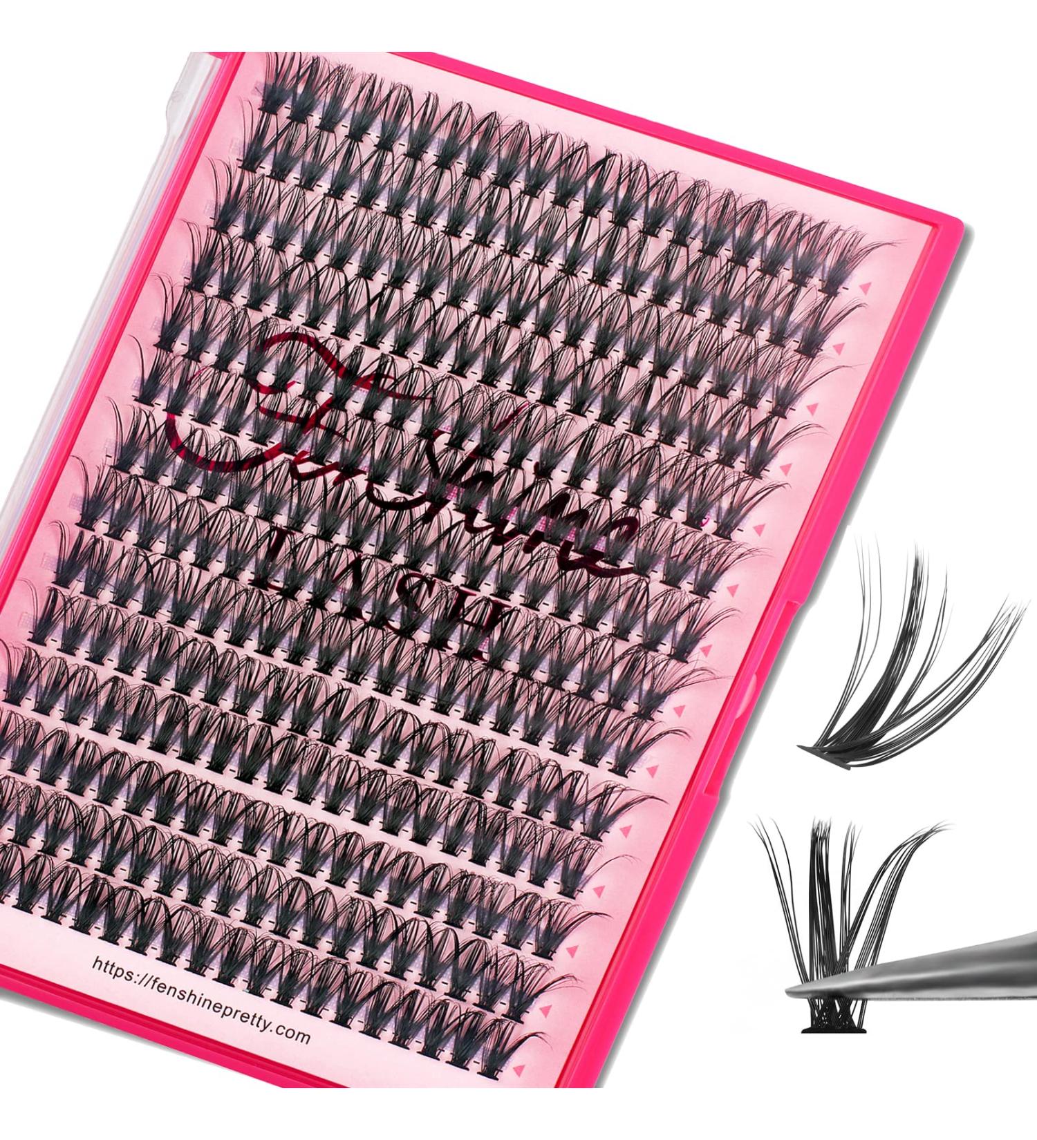 Cluster Eyelash Extension 280pcs 0.07D 40D Curl 13mm Length Soft and Natural False Eyelash DIY Individual Lashes Extensions at Home (13mm 280P-0.07-40D) - Buy Online on GoSupps.com