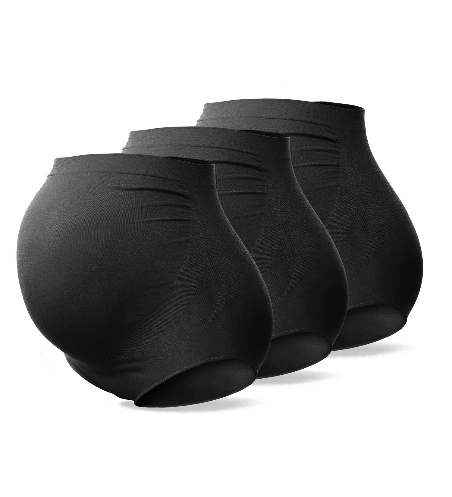 SUNNYBUY Maternity High Waist Seamless Hipster Panties XL Black 3-pk - Over Bump | Pregnancy Essentials - Buy Online on GoSupps.com