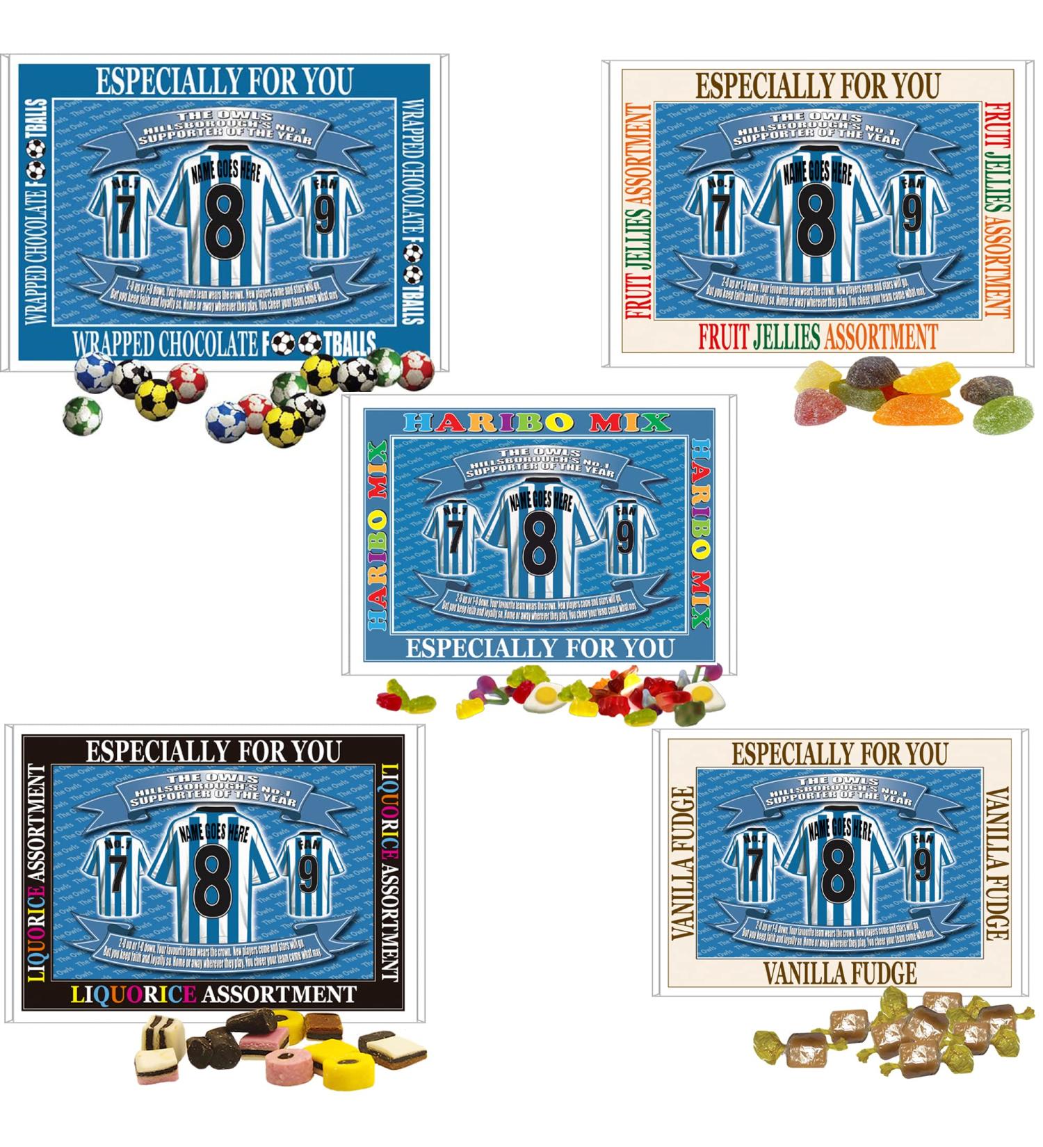 Sheff Wed Personalised Football Shirt Gift Boxed Sweets - Buy Online on GoSupps.com