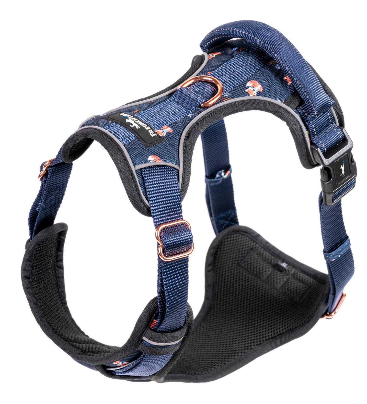Freudentier Breathable Dog Harness | Padded & Comfortable | Let's Get Foxy Collection | Anti-Drawing for All Dog Sizes - Buy Online on GoSupps.com
