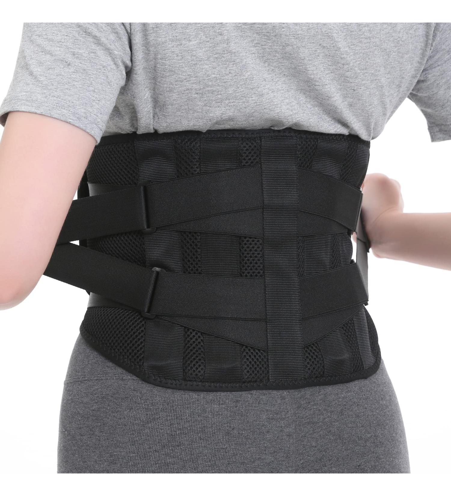 BraceUP Back Brace with Lumbar Pad for Men and Women - Relief for Sciatica, Heavy Lifting, and Lower Back Pain - L/XL Size - Buy Online on GoSupps.com