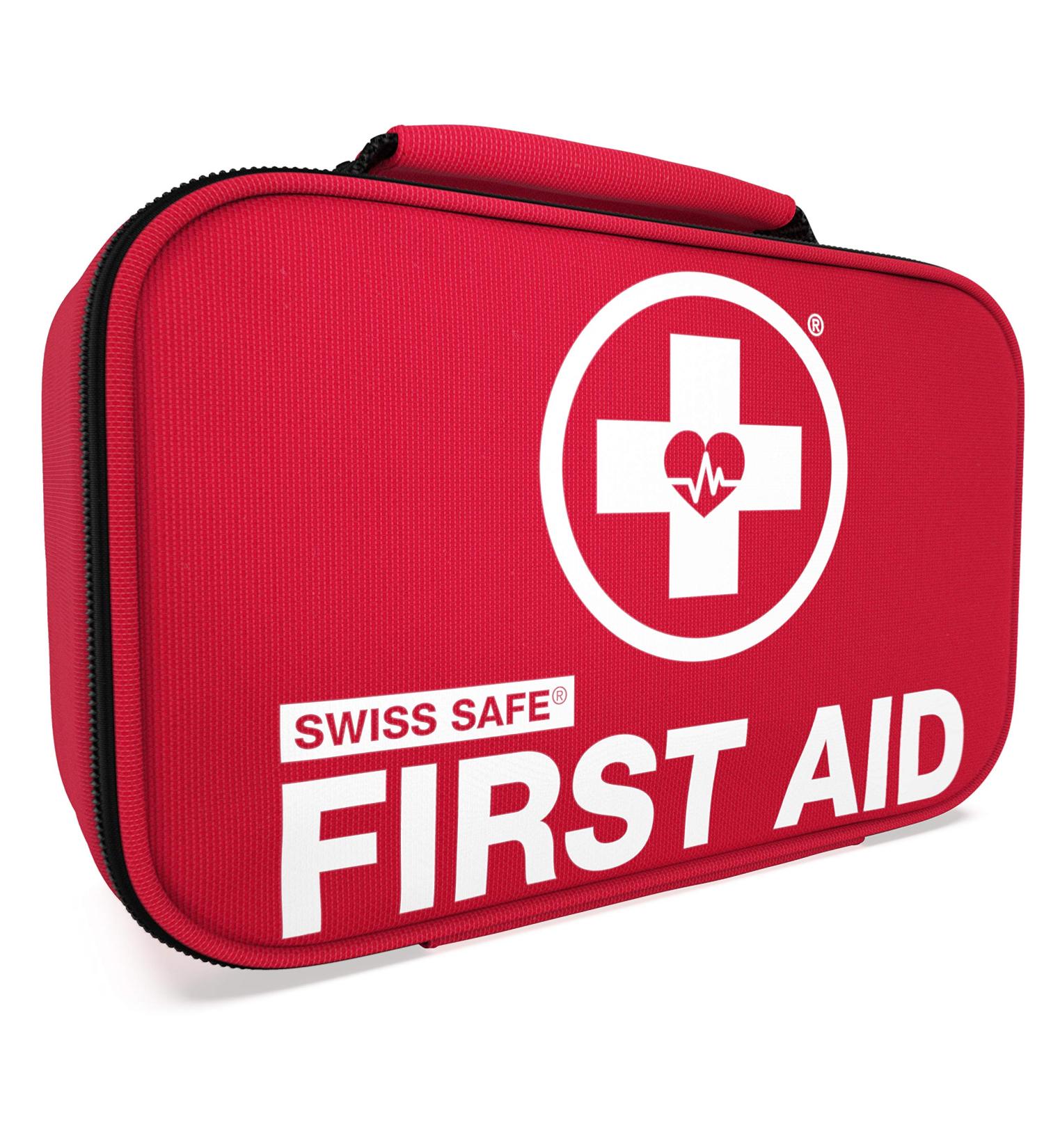 Swiss Safe 2-in-1 First Aid Kit (120 Piece) + Bonus 32-Piece Mini Kit - Compact & Lightweight for Emergencies at Home, Outdoors, Car, Camping, Workplace, Hiking & Survival - Buy Online on GoSupps.com