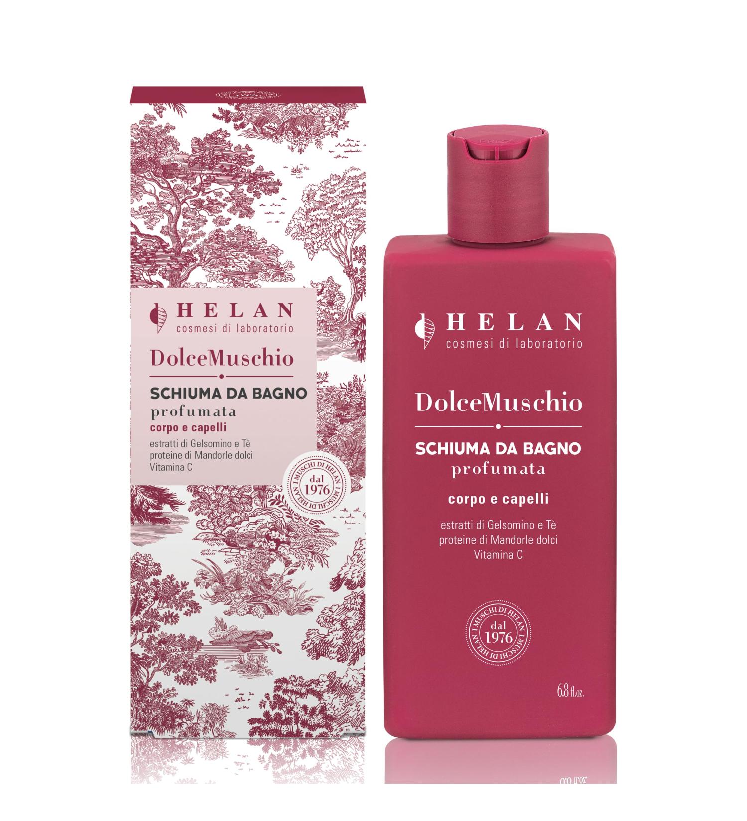 Helan Dolce Muschio-Shampoing et gel douche 2en1 pour hommes et femmes la vitamineC antioxydante d licat pour un peau douce Gel douche corps et cheveux 94% origine naturelle Fabriqu en Italie 200ml - Buy Online on GoSupps.com