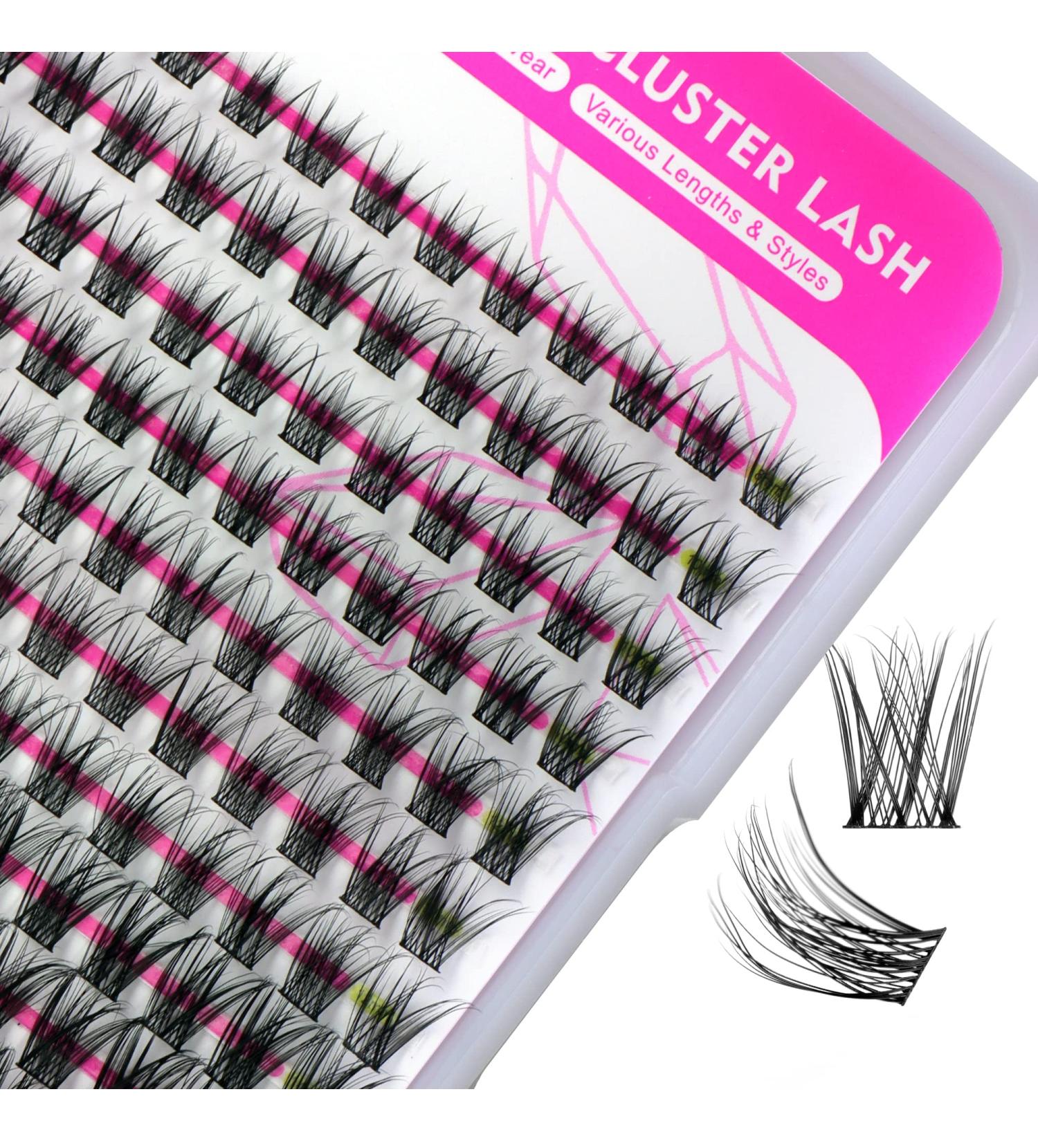 CAELYMINE Cluster Eyelash Extensions 144pcs - D Curl Soft Lash Extension Clusters for Beginners - Reusable 3D Cosplay Eyelash Cluster Extensions - Buy Online on GoSupps.com