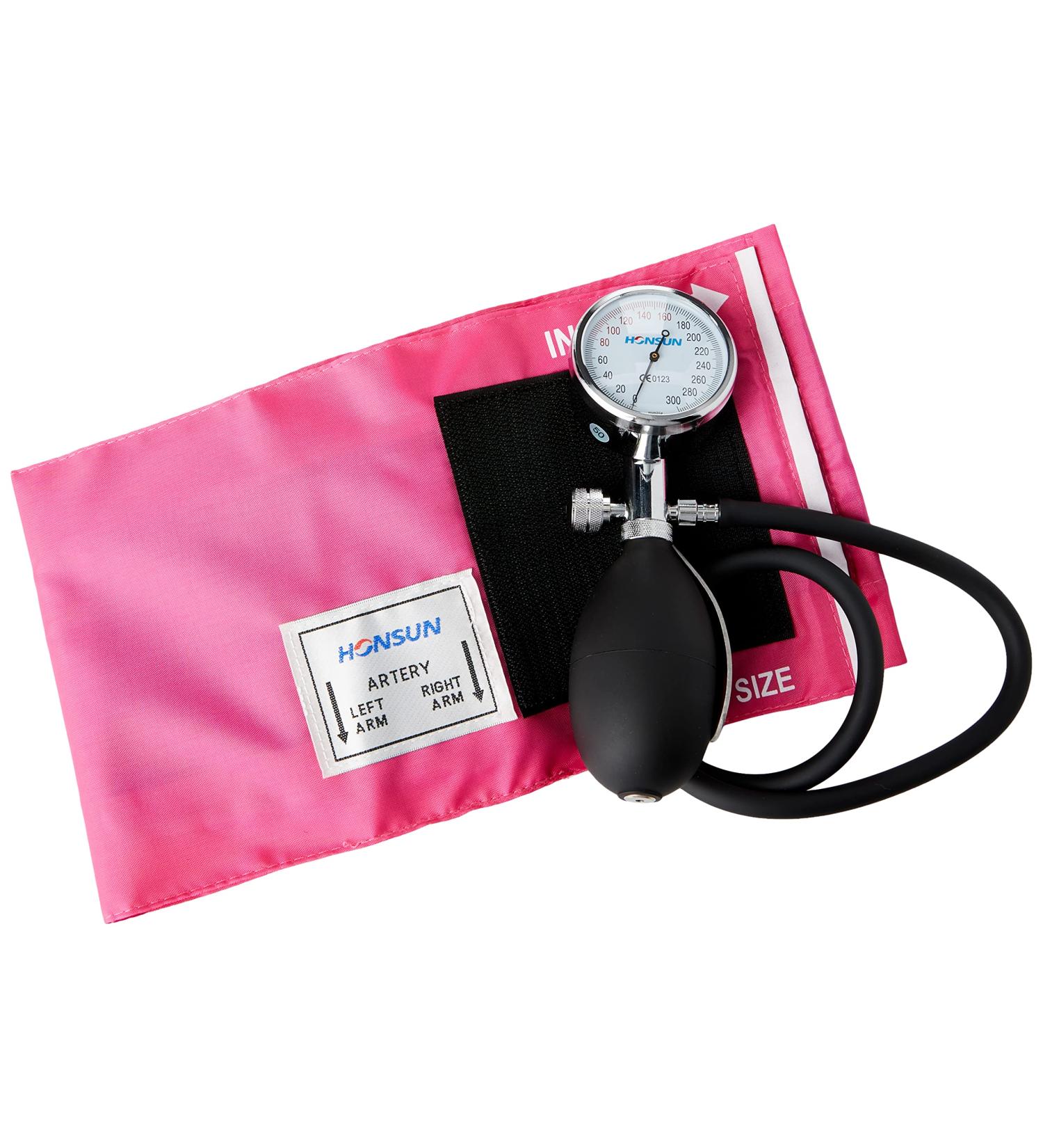 Timesco D05.110P Aneroid Sphygmomanometer with Sapphire Palm Held Pink Cuff - Buy Online on GoSupps.com