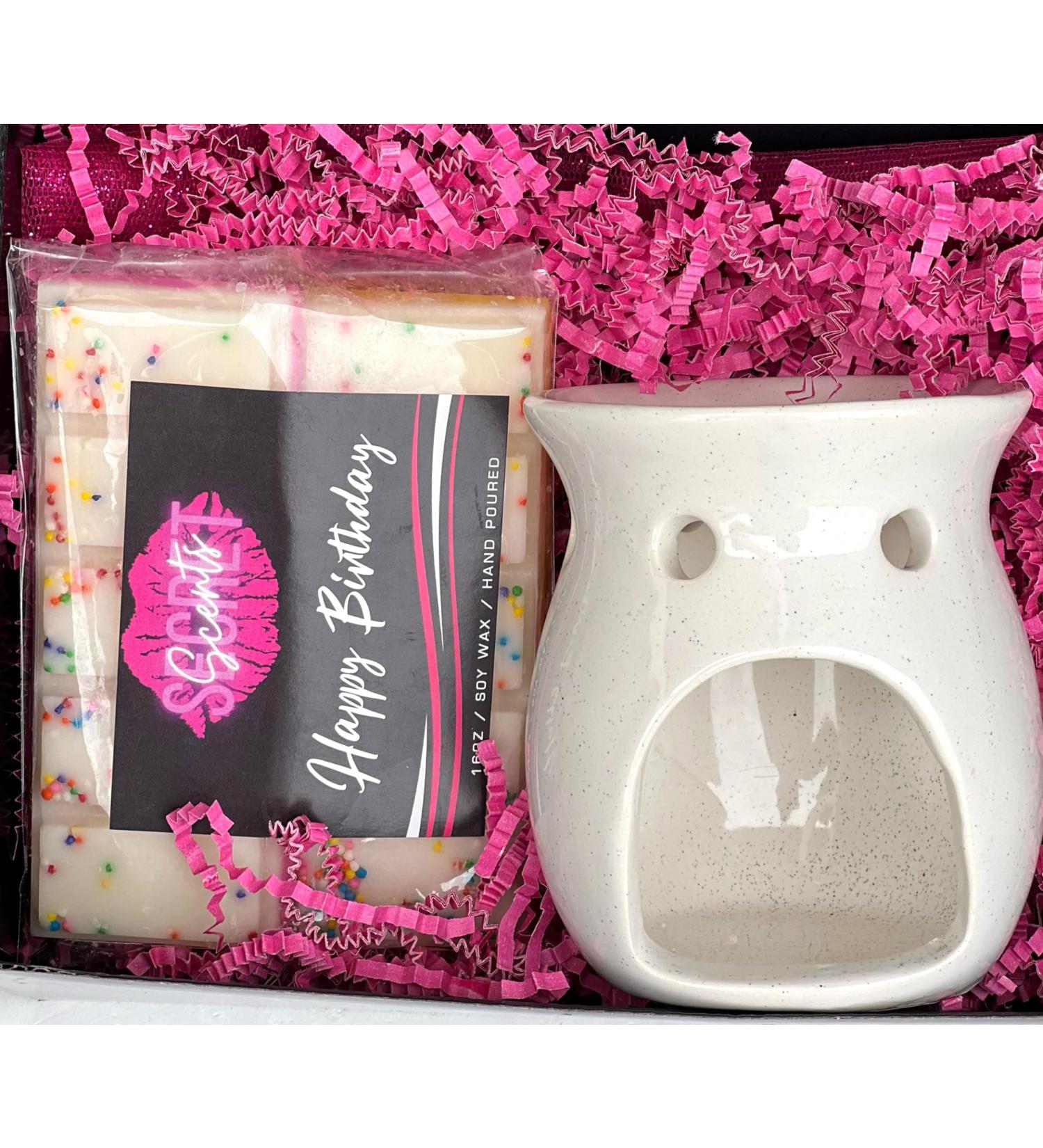 Happy Birthday Wax Melt Bars Set - 10 Highly Scented Colorful Soy Wax Bars | Ceramic Tealight Warmer Included - Perfect for Every Celebration - Buy Online on GoSupps.com