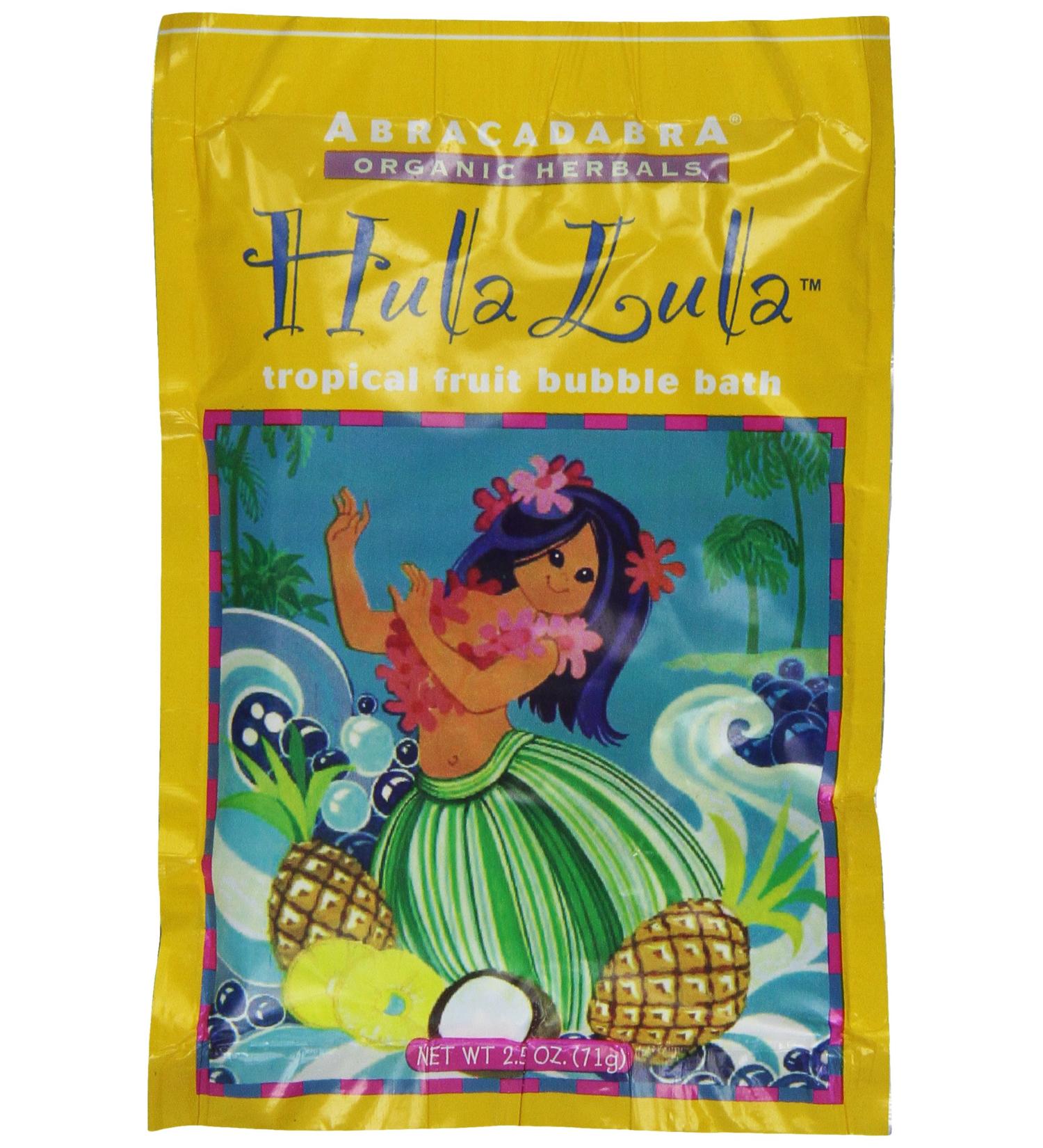 Abracadabra Organic Herbals Bubble Bath - Hula Lula Tropical Fruit 2.5 oz | Luxurious Eco-Friendly Bath Experience - Buy Online on GoSupps.com
