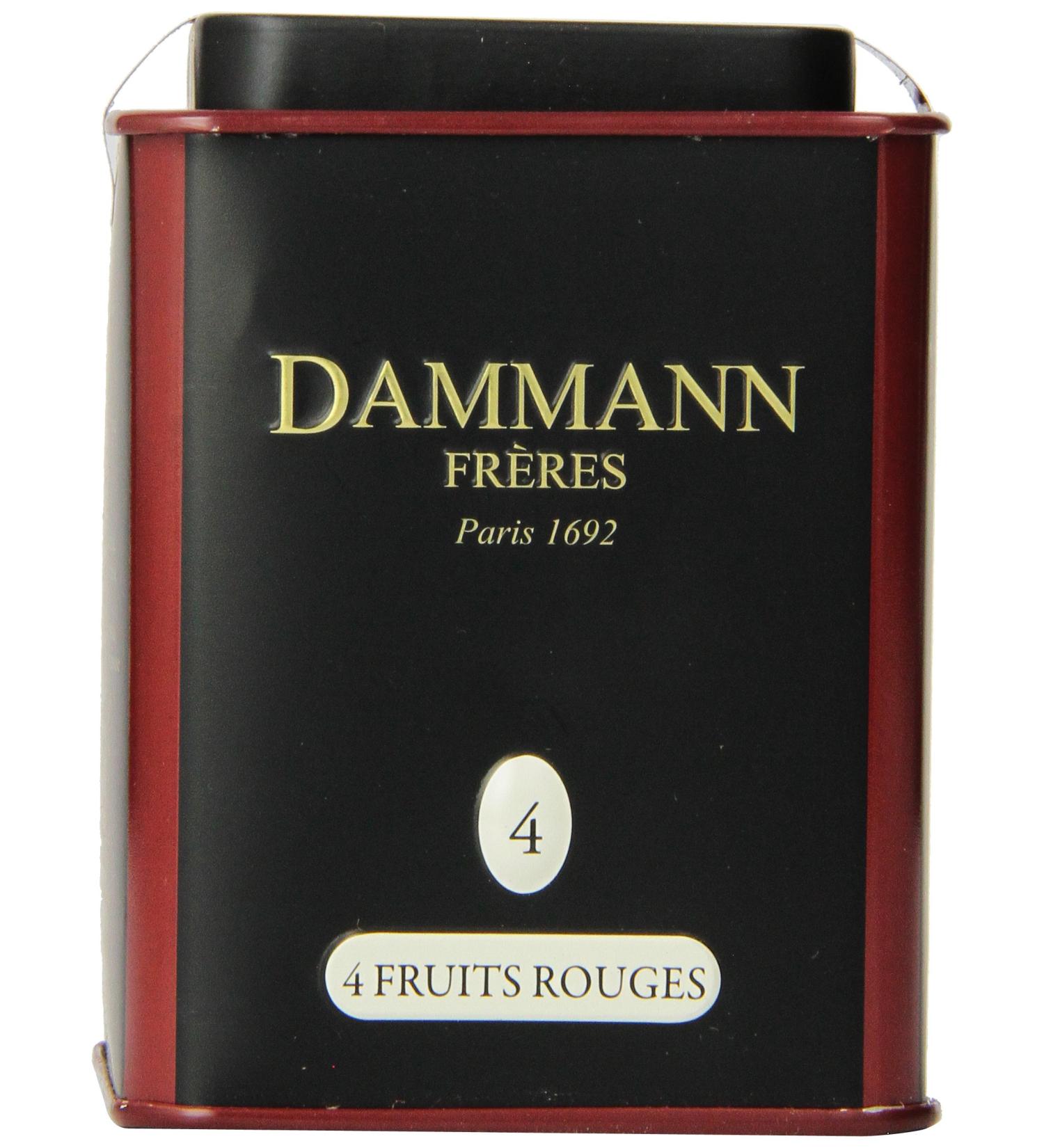 Dammann Teas 4 Fruits Rouges 100g Tin - Exquisite Red Fruit Blend - Buy Online on GoSupps.com