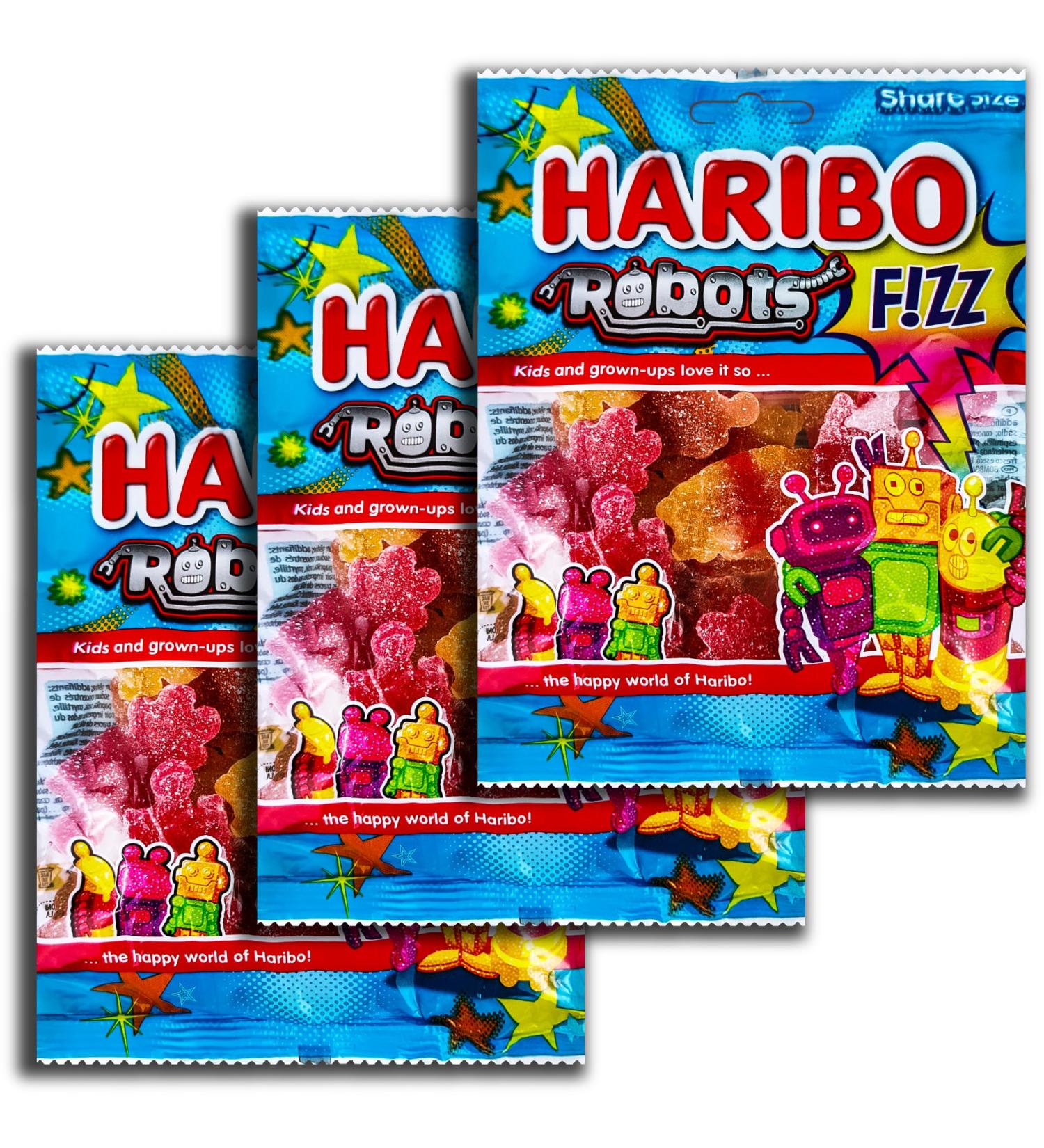 Pack of 3 Haribo Fizz robots 3 x 150 g