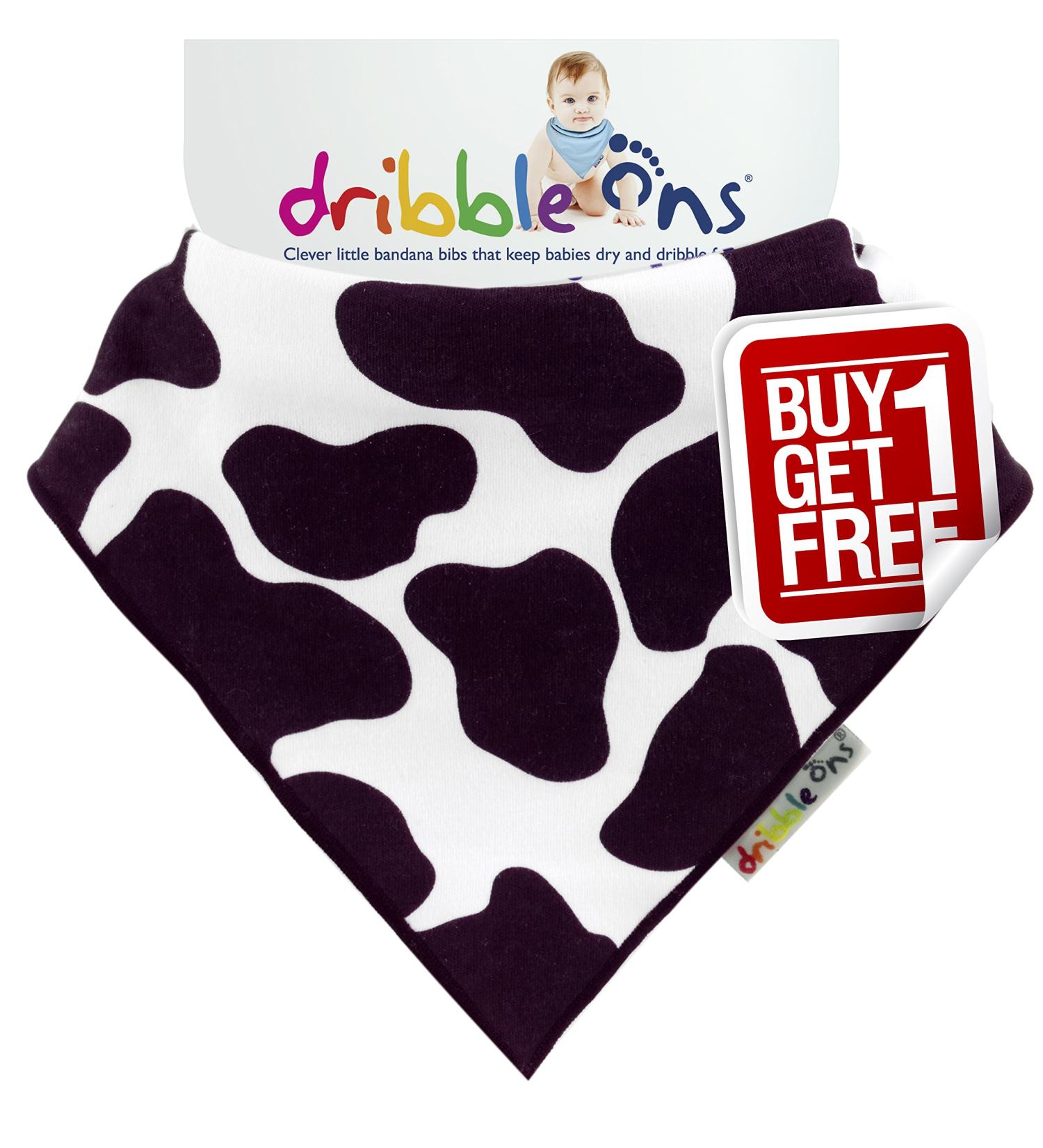 Dribble Ons (0-24 Months Cow Print