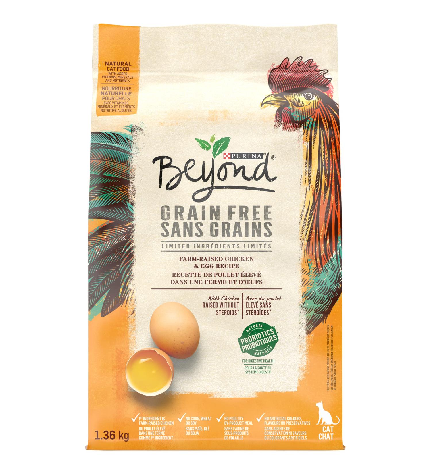 Beyond Grain Free Natural Dry Cat Food Farm-Raised Chicken & Egg - 1.36 kg Bag - Buy Online on GoSupps.com