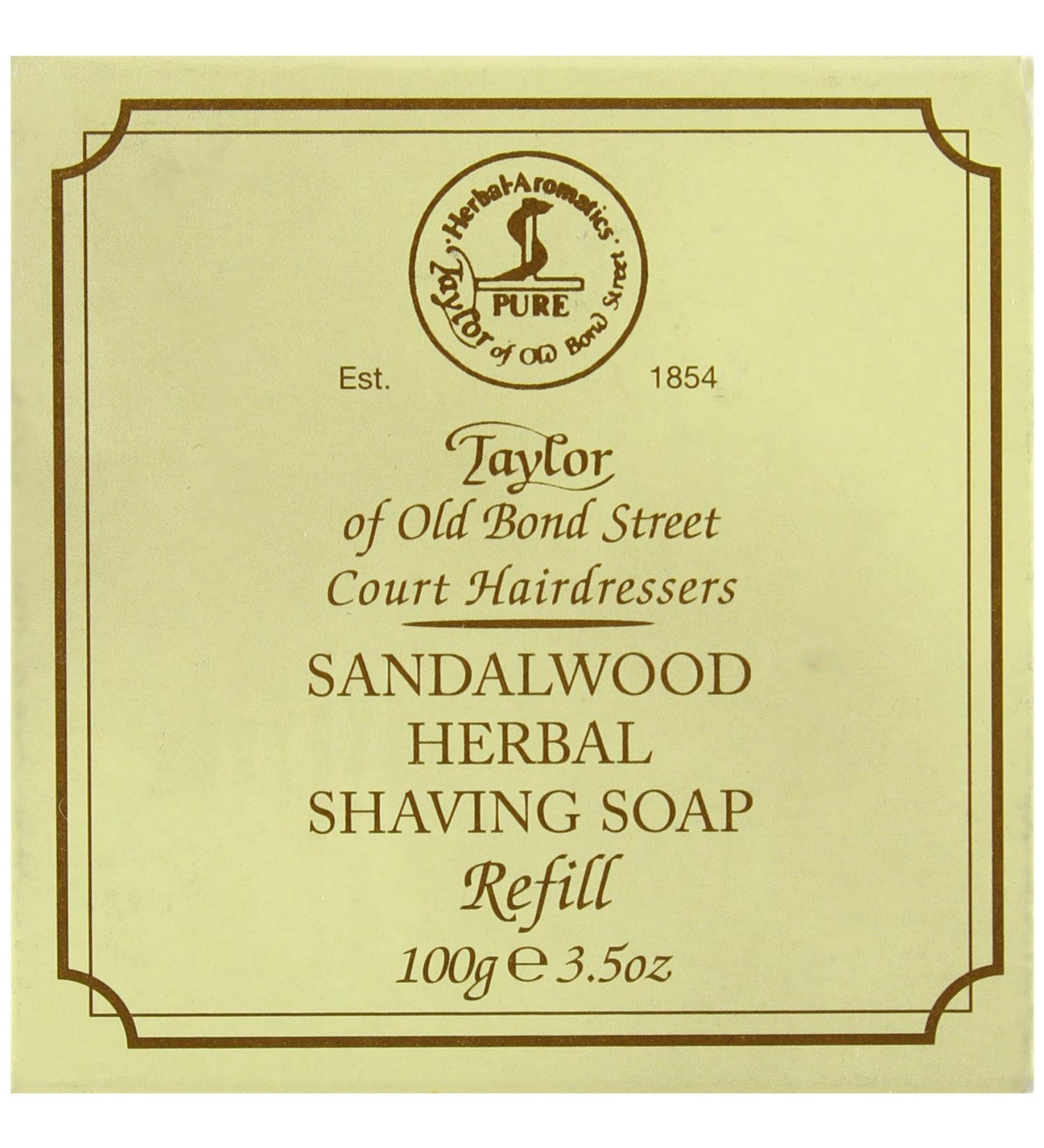 Taylor of Old Bond Street Sandalwood Shaving Soap Refill 3.5oz (01051) - Buy Online on GoSupps.com