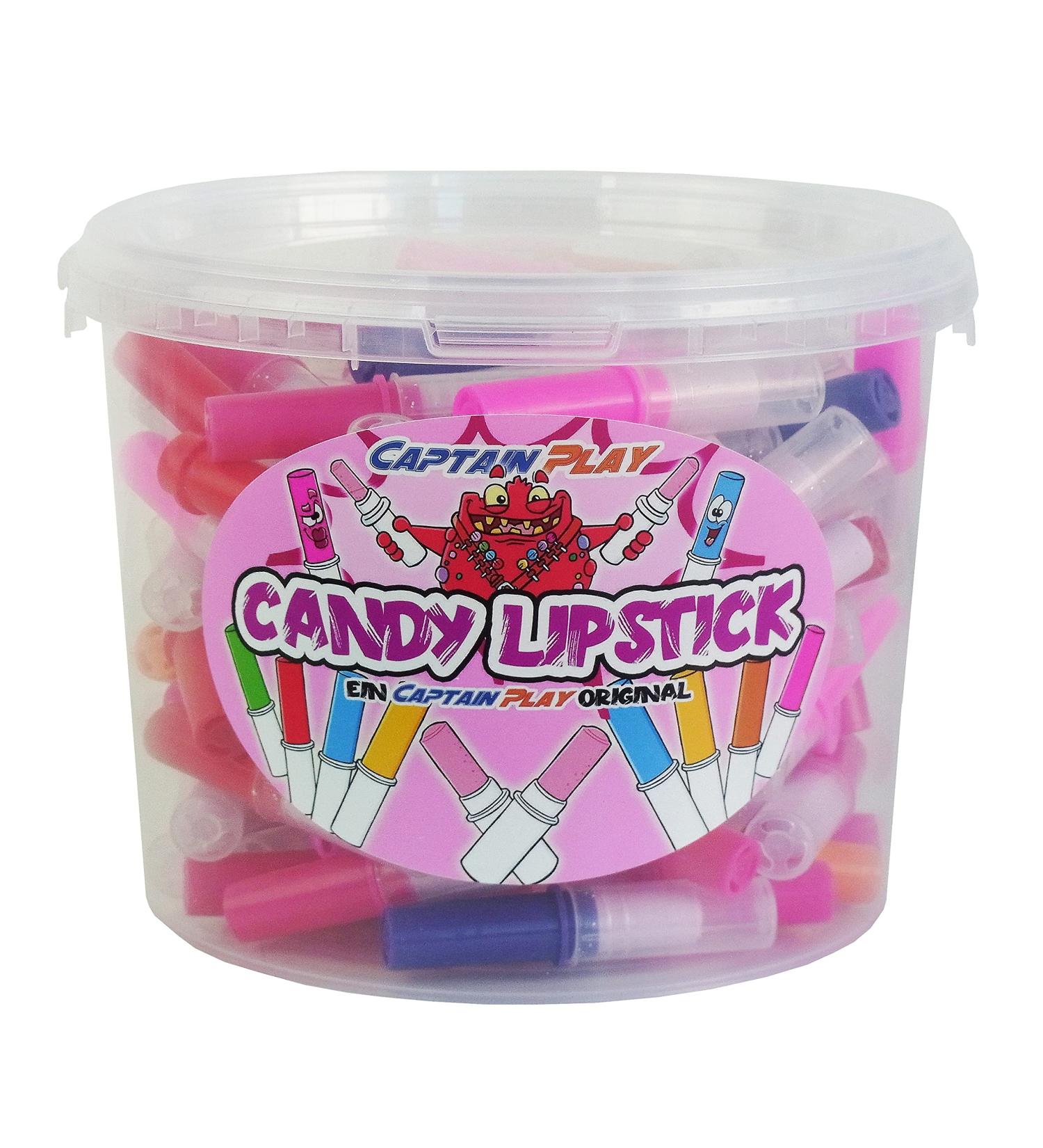 CAPTAIN PLAY Candy Lipstick 100 Rouges L vres de Confiserie emball s individuellement dans un Bo te de F te - Buy Online on GoSupps.com