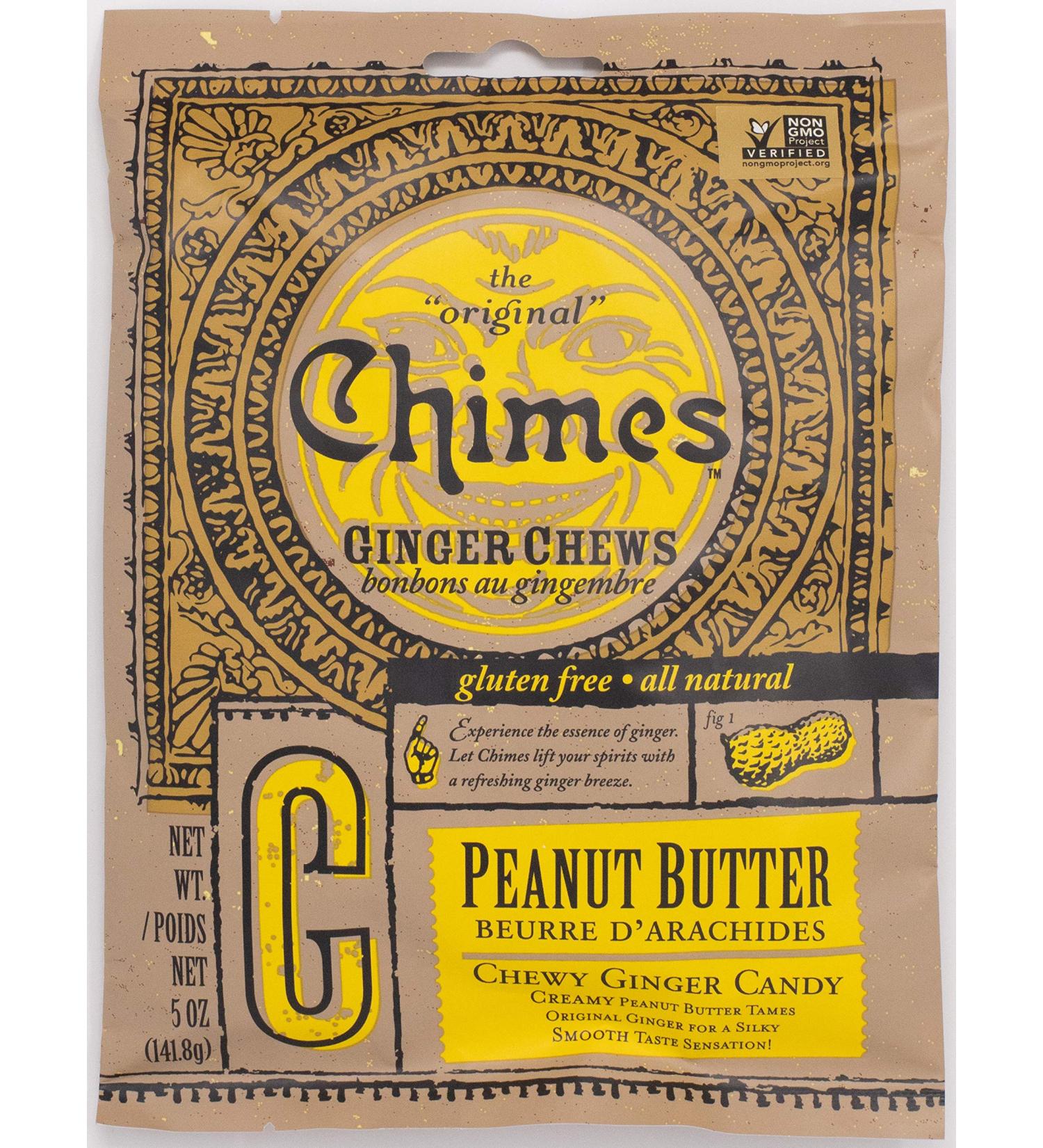Chimes Ginger Chews Peanut Butter 5 oz (141.8 g) - Buy Online on GoSupps.com