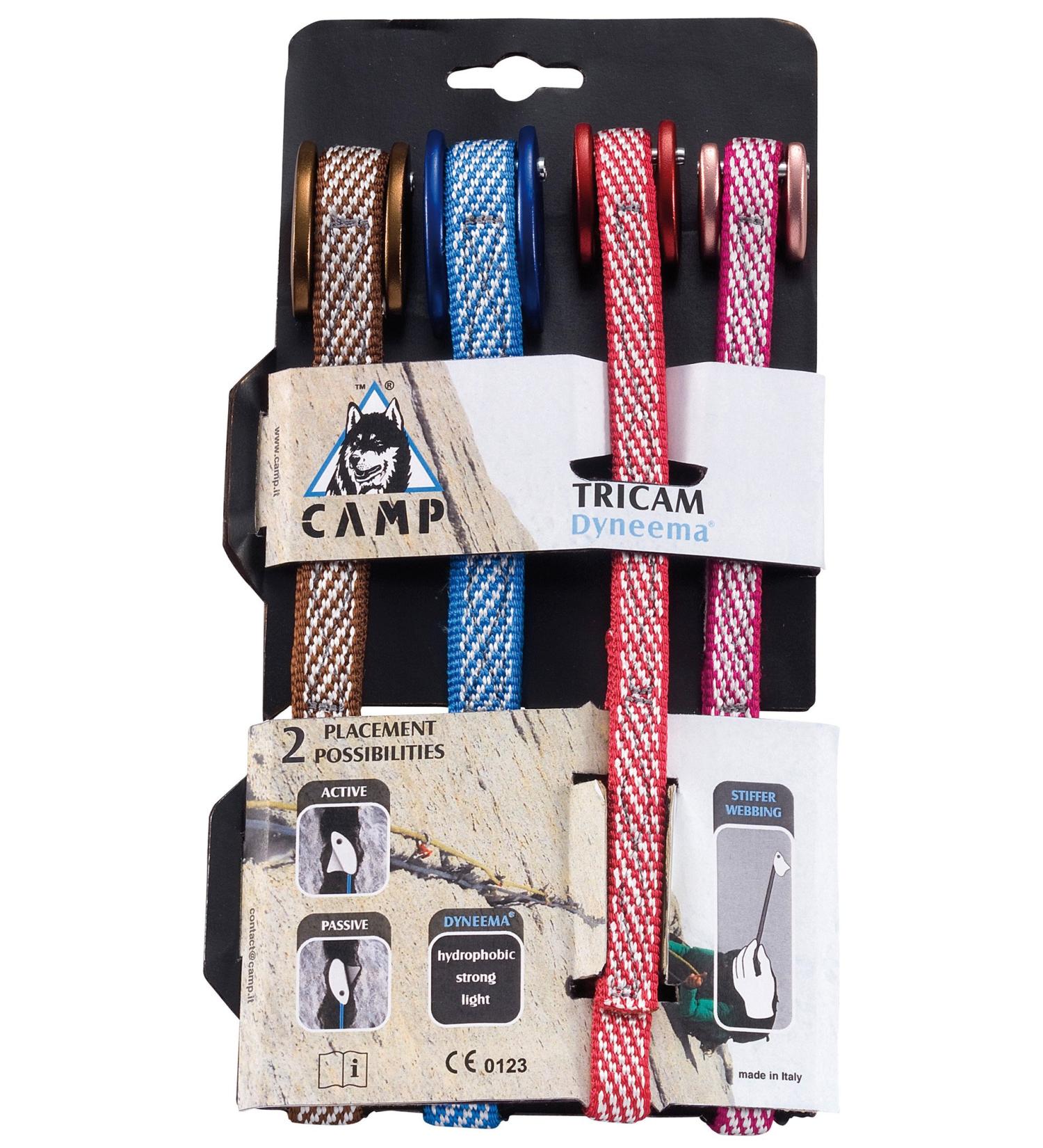 CAMP Set Tricam Dyneema Colorful-Brown-Purple-Pink-Red - Universal robust chocks set of 4 size One Size - Color Color