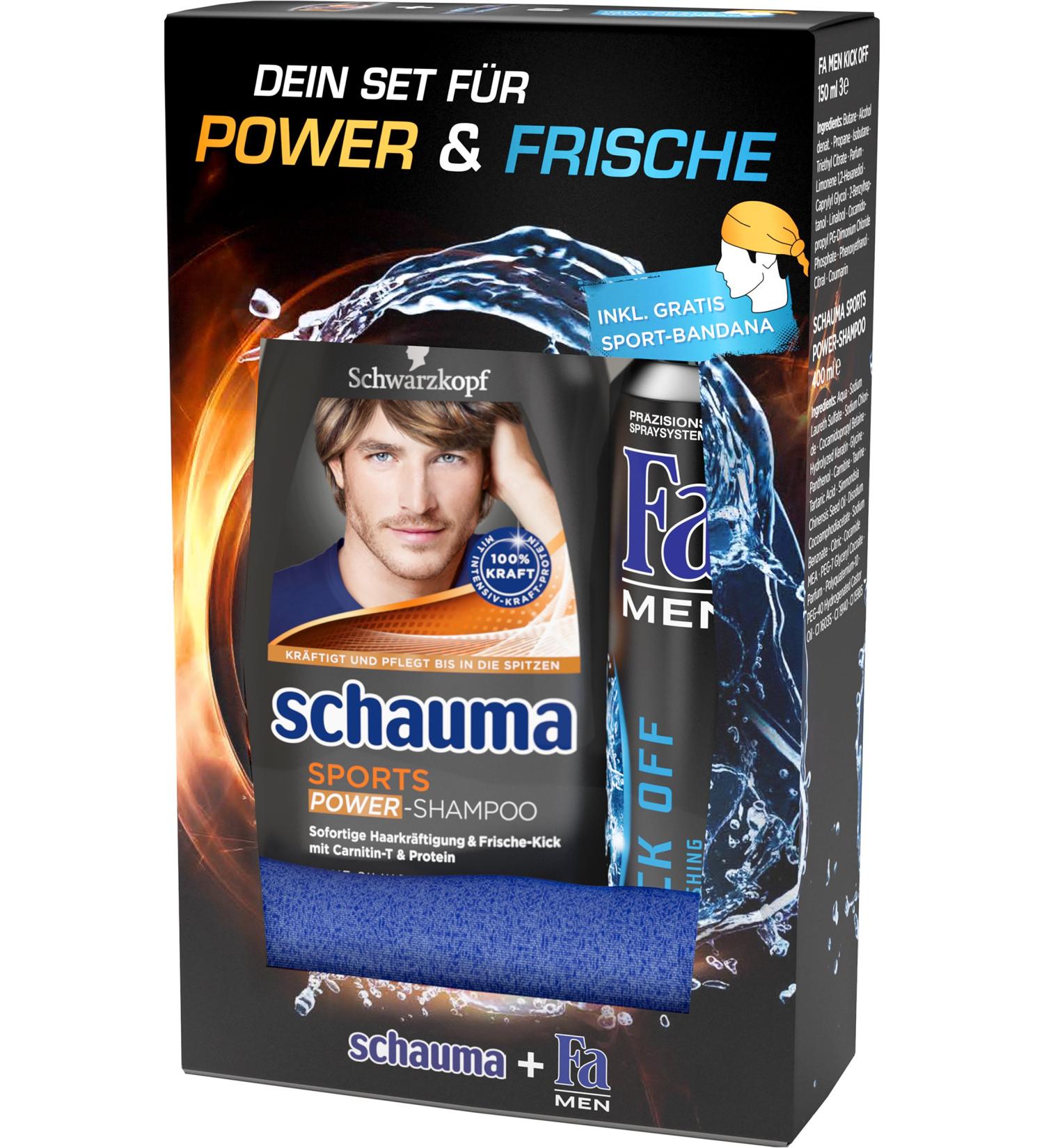 Schauma Sports Gift Set + Fa Deodorant for Men 550 ml