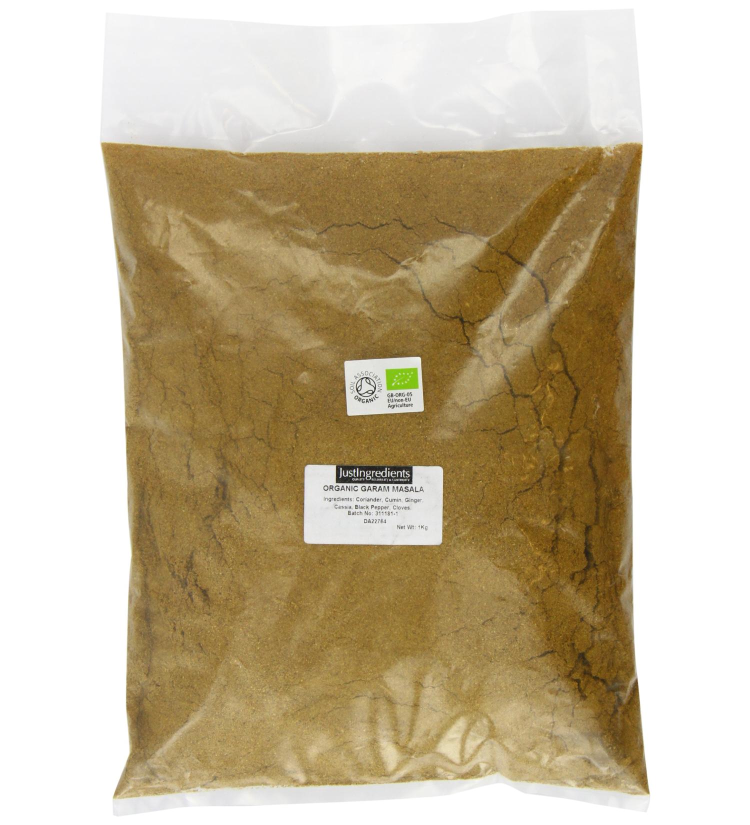JustIngredients Essentials Organic Garam Masala Spice Blend 1 kg - Buy Online on GoSupps.com