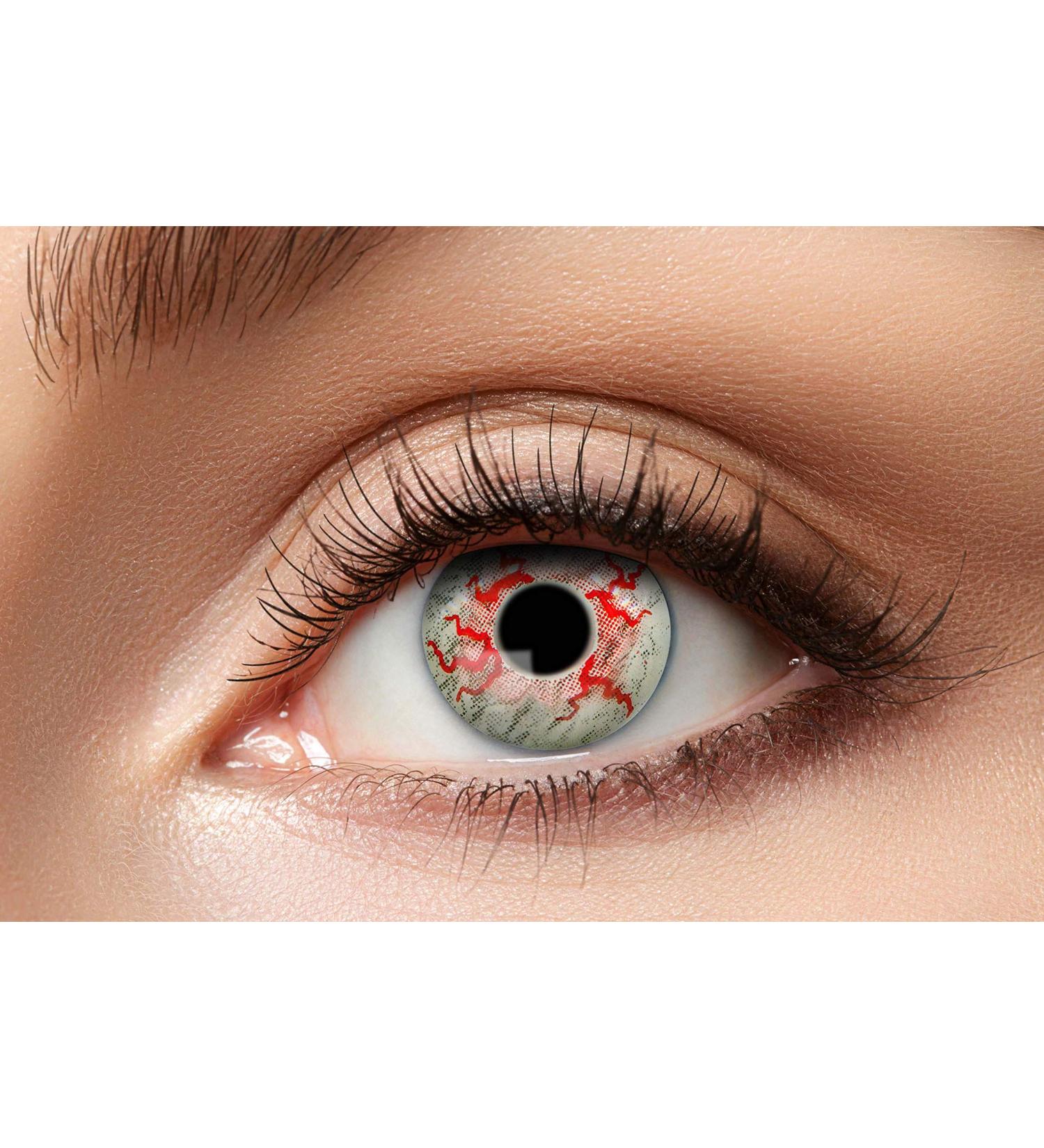 Buy Eyecatcher 84115141.975 Red Colored Contact Lenses - 12 Months Wear for Carnival Mardi Gras & Halloween - International Shipping Available - Buy Online on GoSupps.com