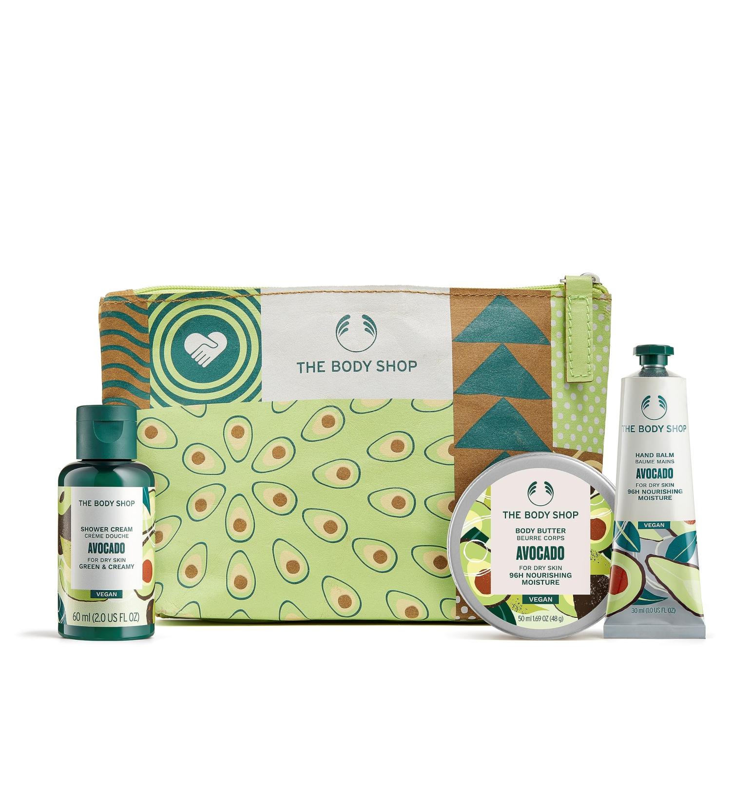 The Body Shop Rich & Creamy Avocado Mini Gift Set - Shower Cream + Body Butter + Hand Balm - Buy Online on GoSupps.com