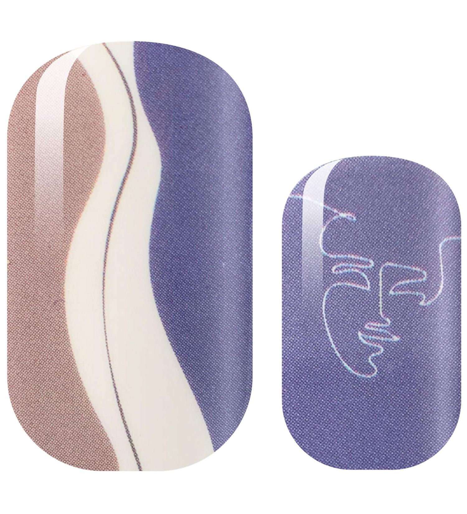 Avoa Beauty Nail Film - Face It | Blue White Beige Nail Art Design | 16 Long-Lasting Self-Adhesive Wraps - Shop Internationally! - Buy Online on GoSupps.com