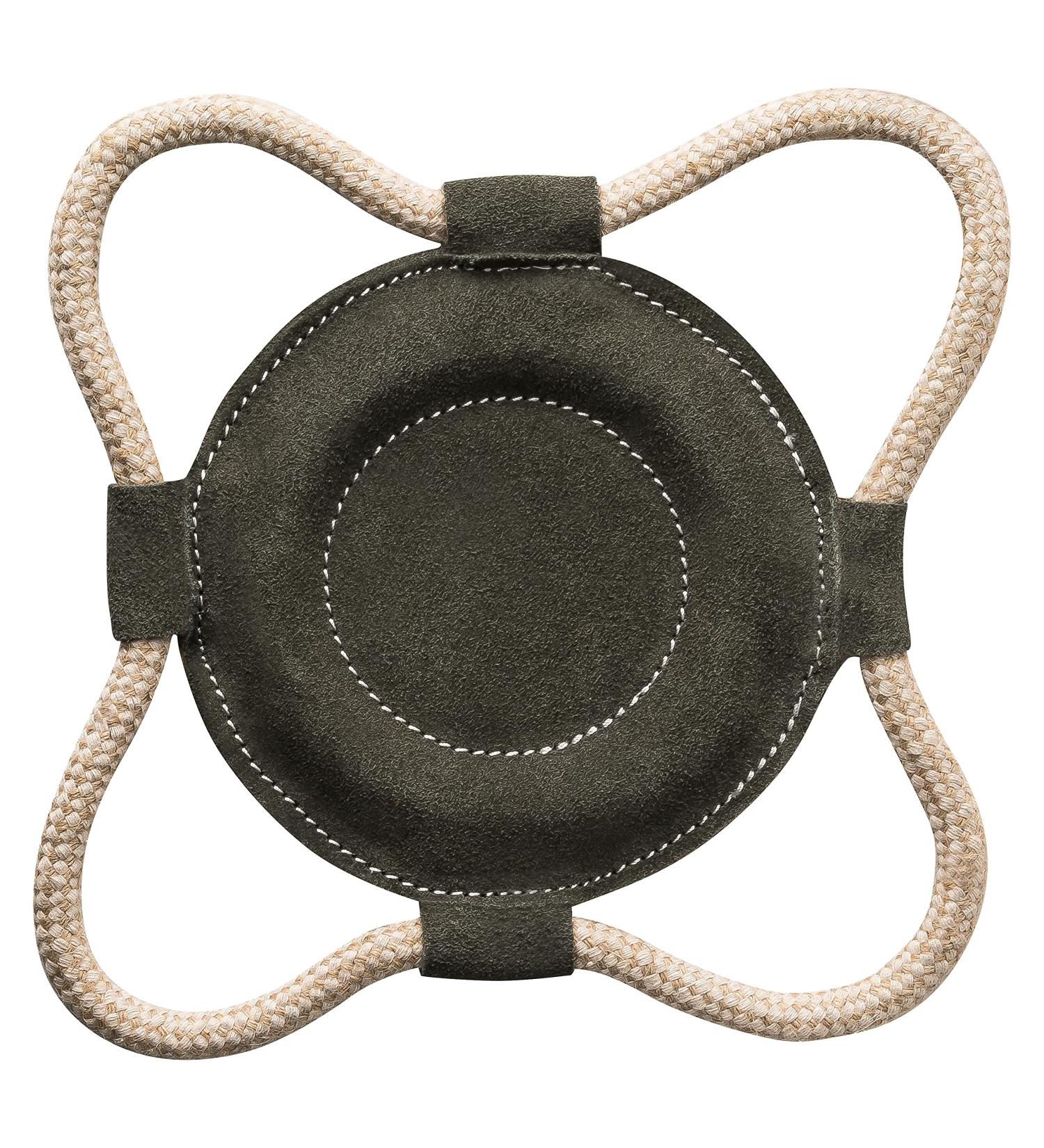 Sniffing Friends Dog Toy - Bella Leather Frisbee with Rope for Dogs - Ideal Throwing Toy for Playtime - Buy Online on GoSupps.com
