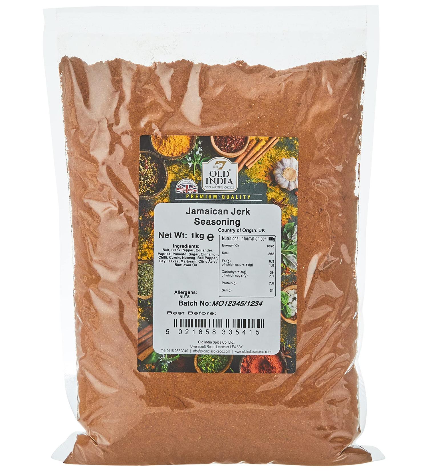 Old India Jamaican Jerk Seasoning 1kg - Authentic Blend for Jamaican Flavors | Pack of 1 - Buy Online on GoSupps.com
